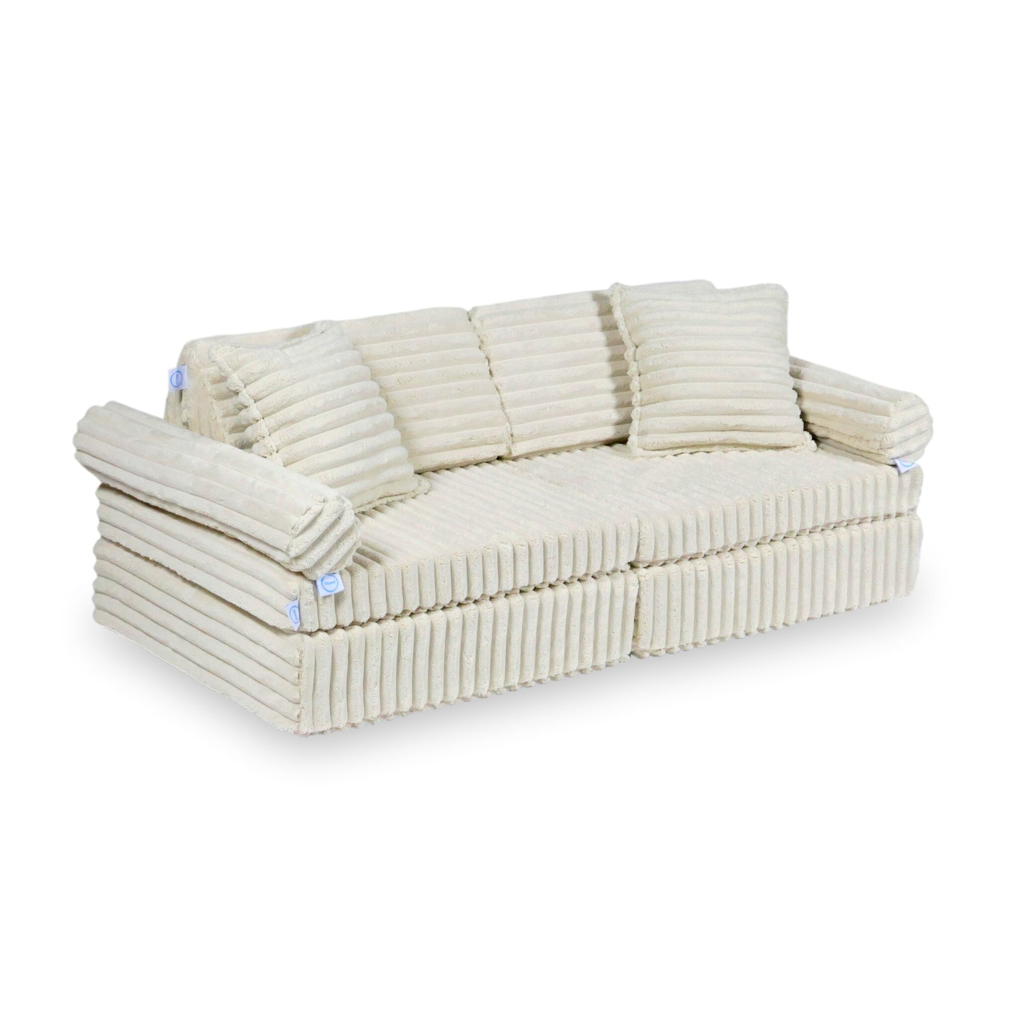 Montessori Mini Comfort Spielsofa aus Waffelstoff