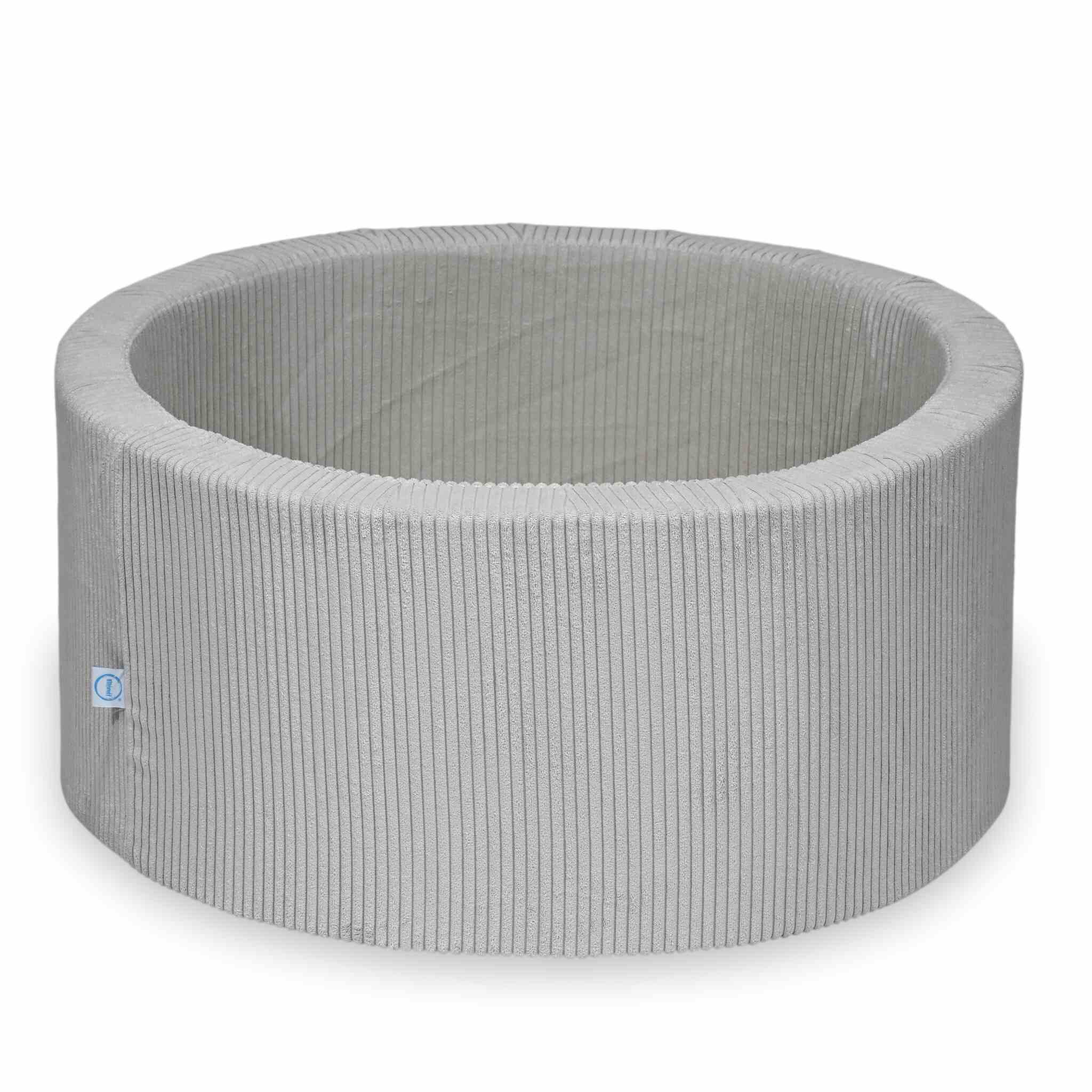 Piscine à Balles 90x40 velours côtelé gris sans balles