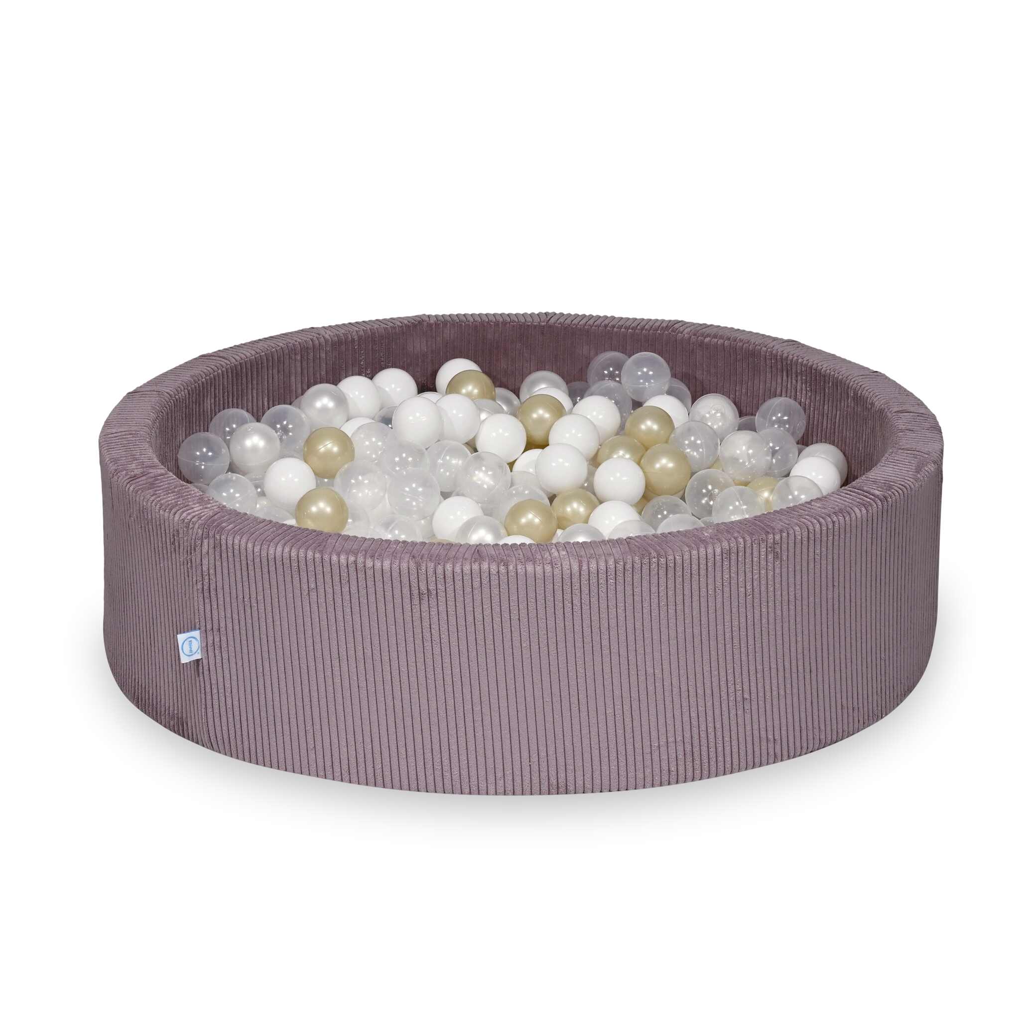 Piscine à balles en velours côtelé Lavende 110x30 cm avec 400 balles