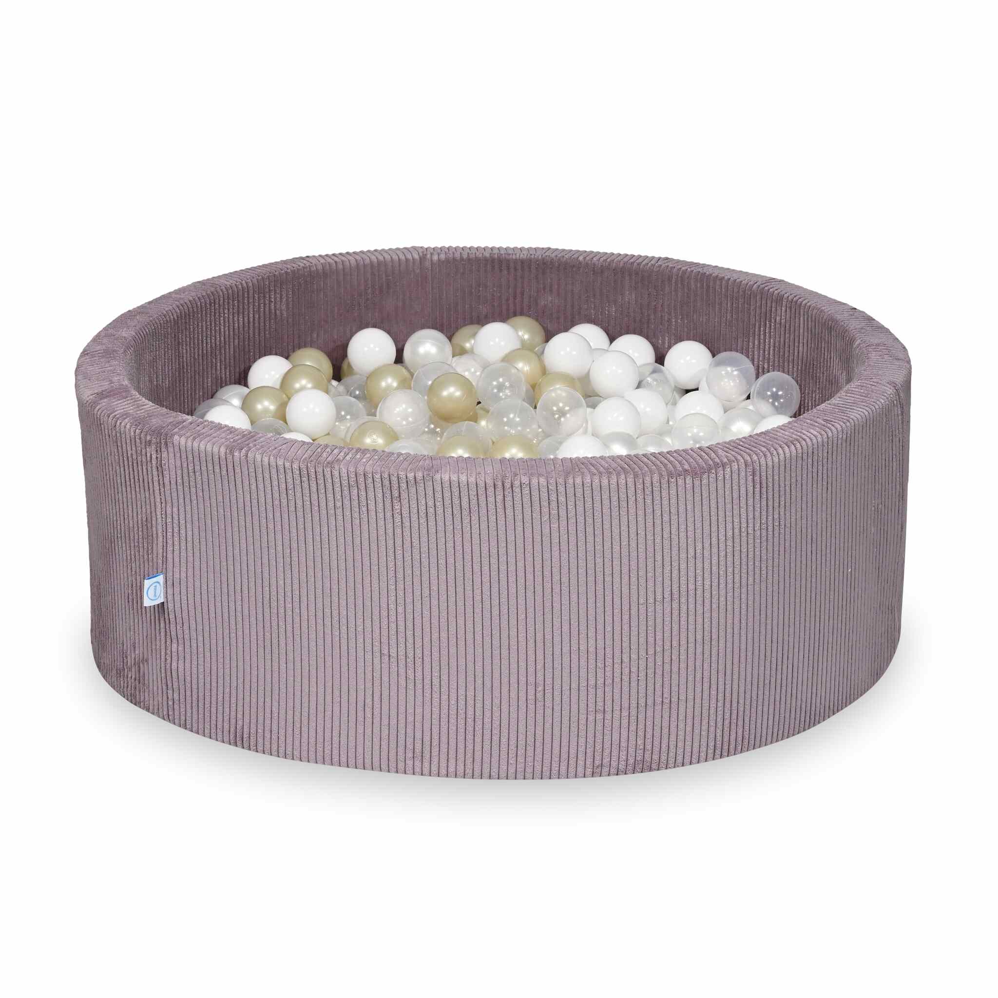 Piscine à balles en velours côtelé Lavende 110x40 cm avec 500balles