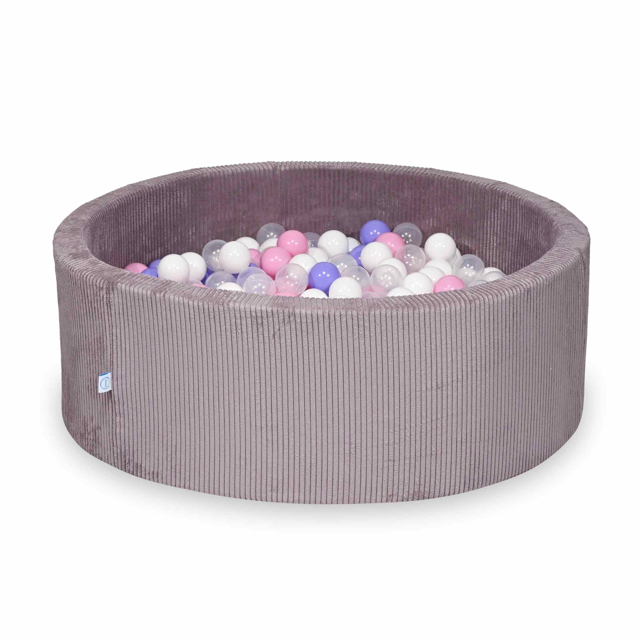 Piscine à balles en velours côtelé Lavende 110x40 cm avec 500balles
