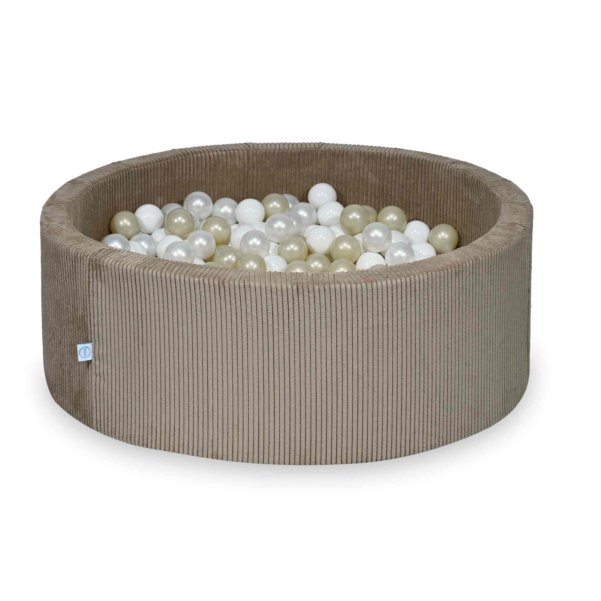 Piscine à balles en velours côtelé Toffee 110x40 cm avec 500balles