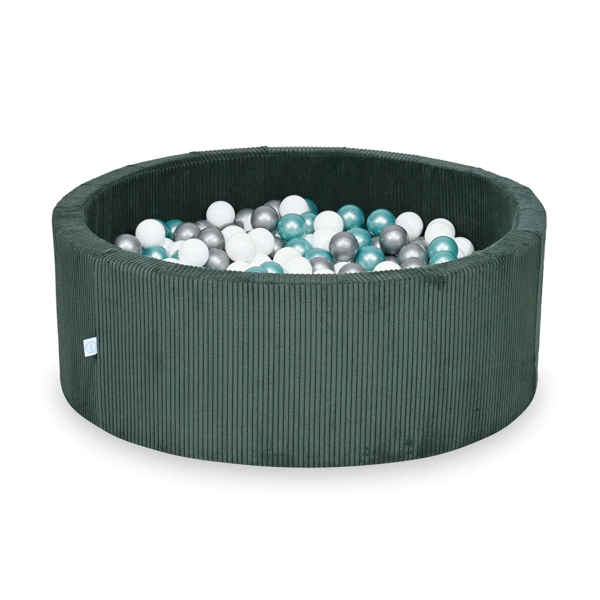 Piscine à balles en velours côtelé Vert 110x40 cm avec 500balles