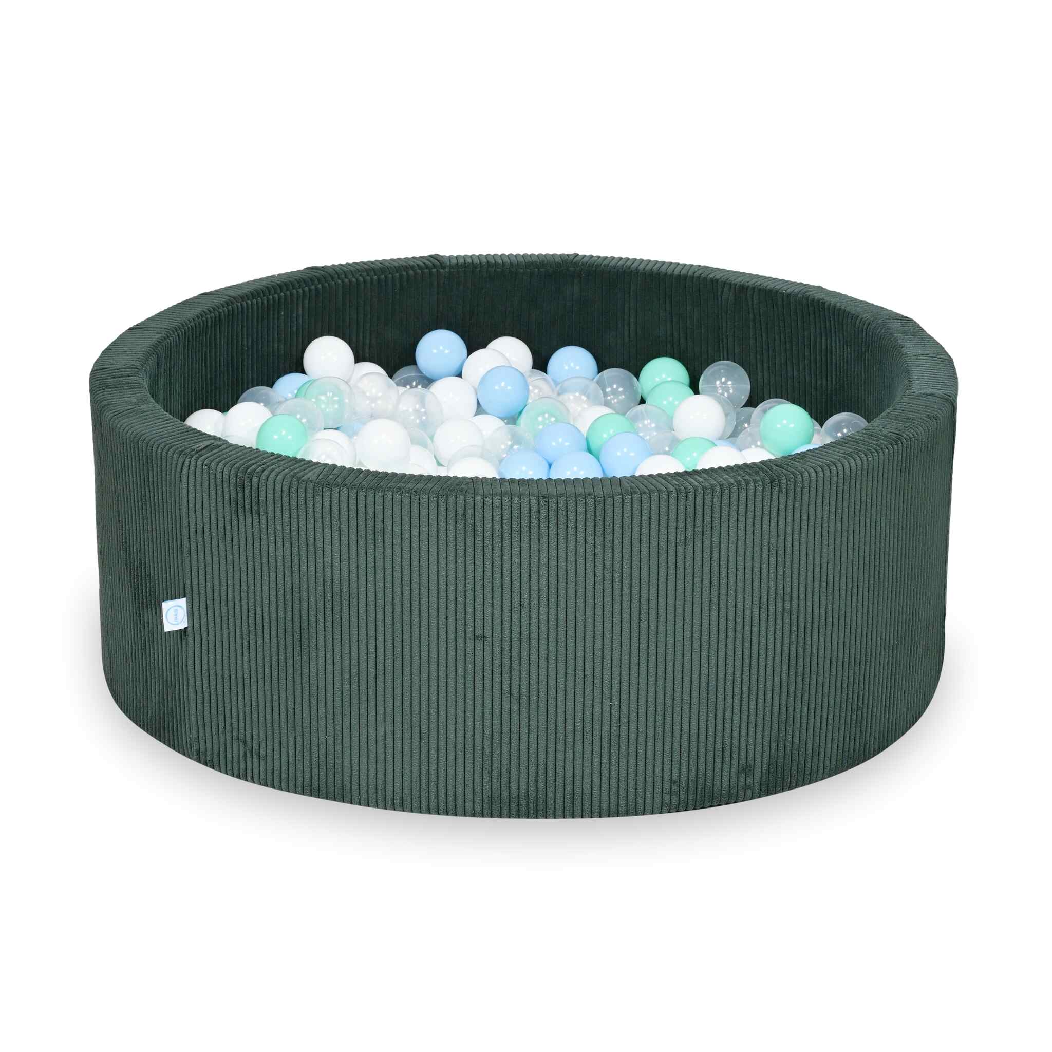 Piscine à balles en velours côtelé Vert 110x40 cm avec 500balles