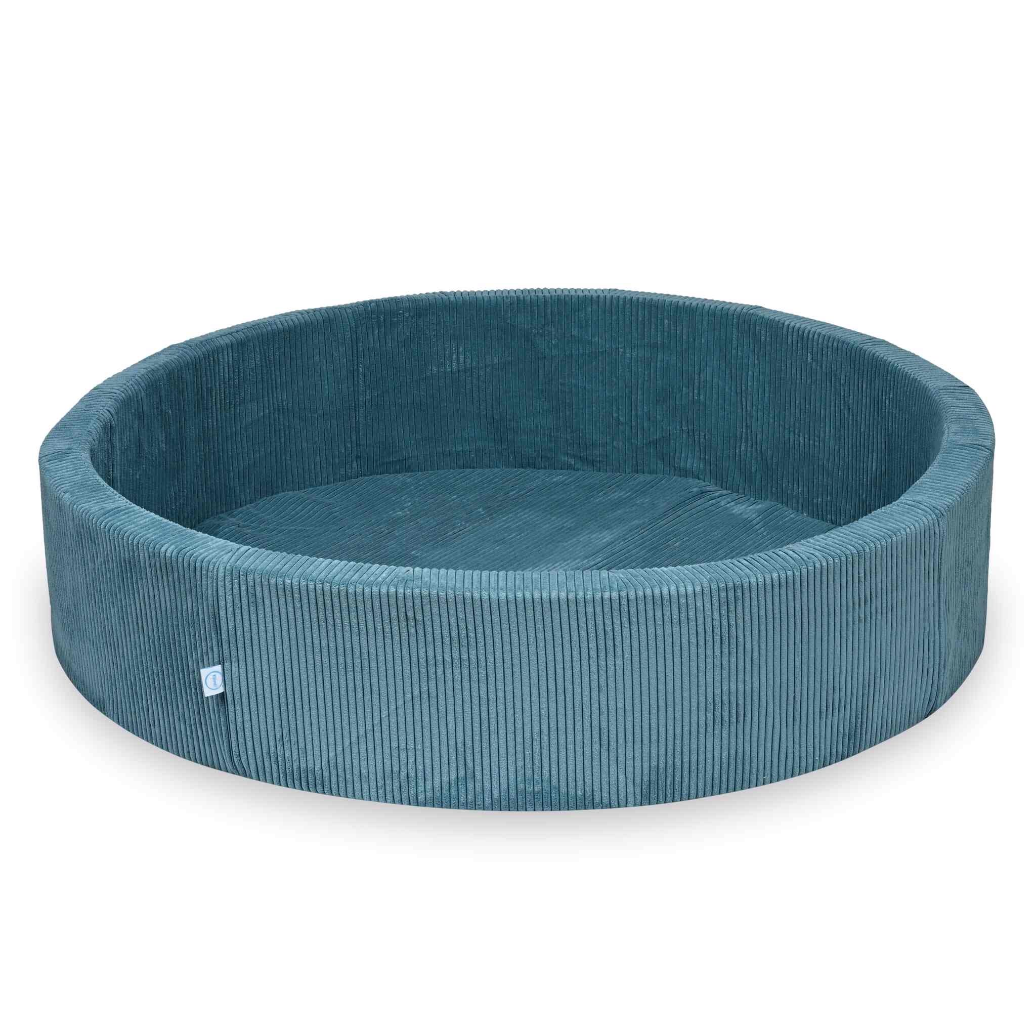 Piscine à Balles 130x30 velours côtelé bleu sans balles