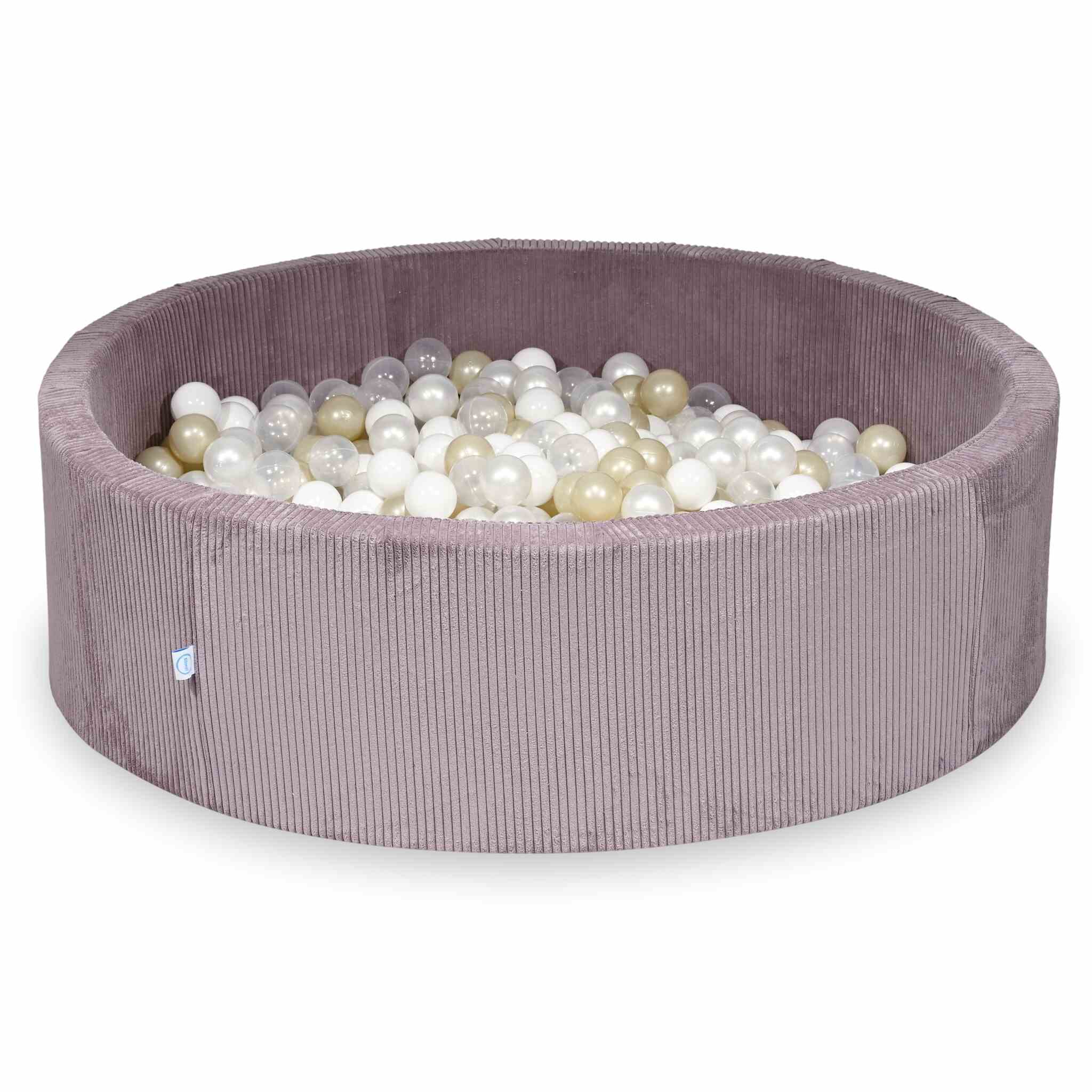 Piscine à balles en velours côtelé Lavende 130x40 cm avec 700 balles