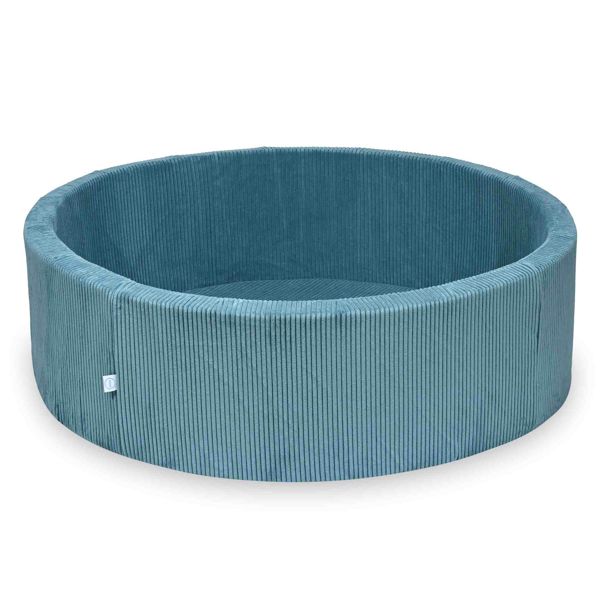 Piscine à Balles 130x40 velours côtelé bleu sans balles