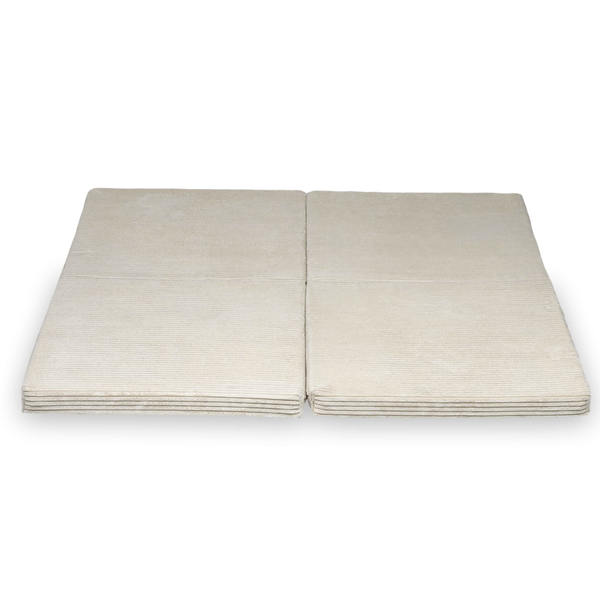 Faltbare quadratische Babyspielmatte 120 x 120 cm aus Cord