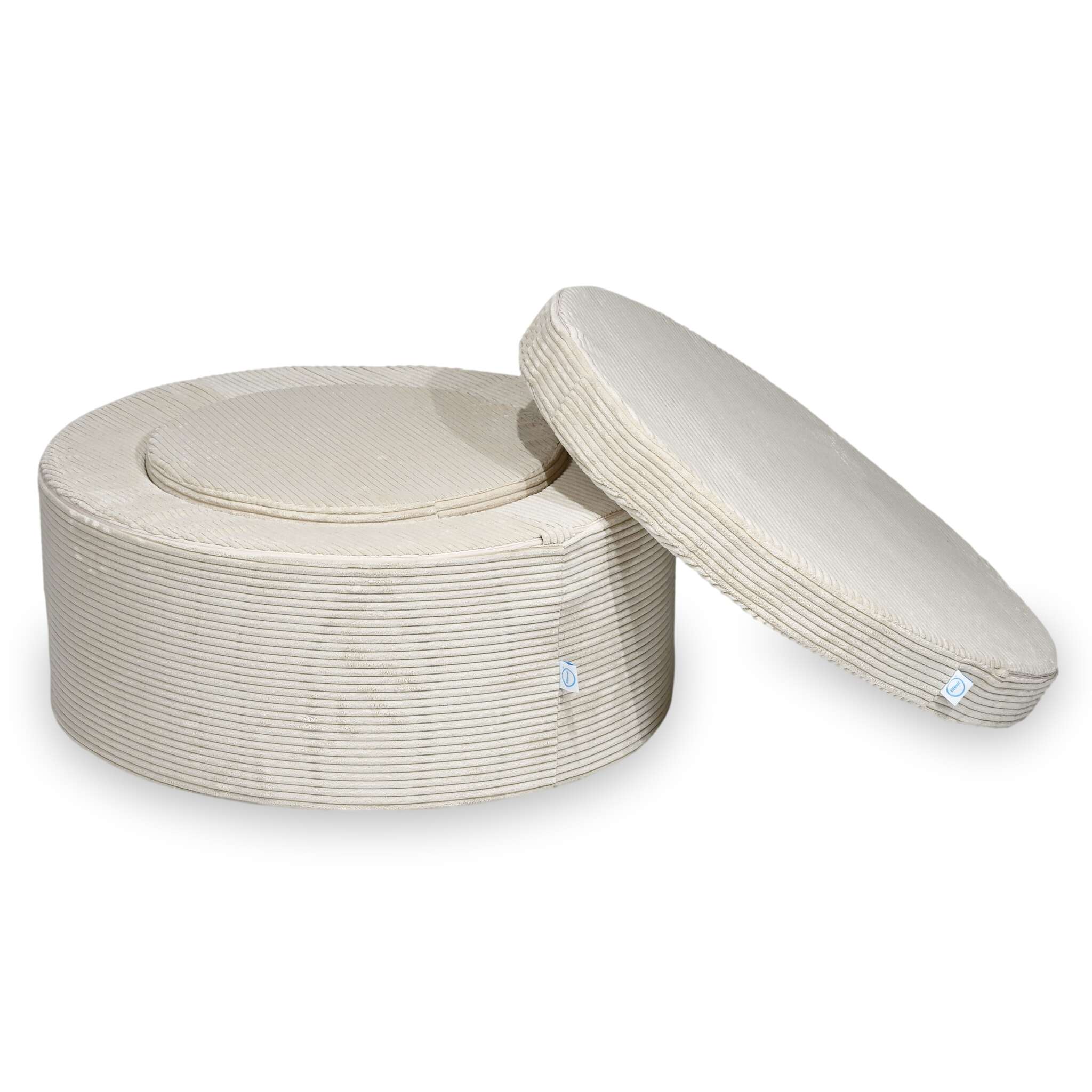 Donut Pouf Modularer 4-teiliger Spielpouf aus Cord