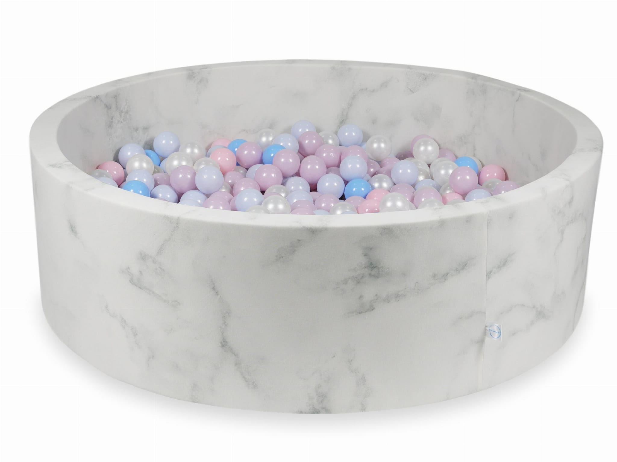 Kugelbad aus Marmor 130x40 mit 700 Kugeln (hellrosa, hellrosa perlmuttfarben, hellblau perlmuttfarben, hellblau, perlmuttfarben)