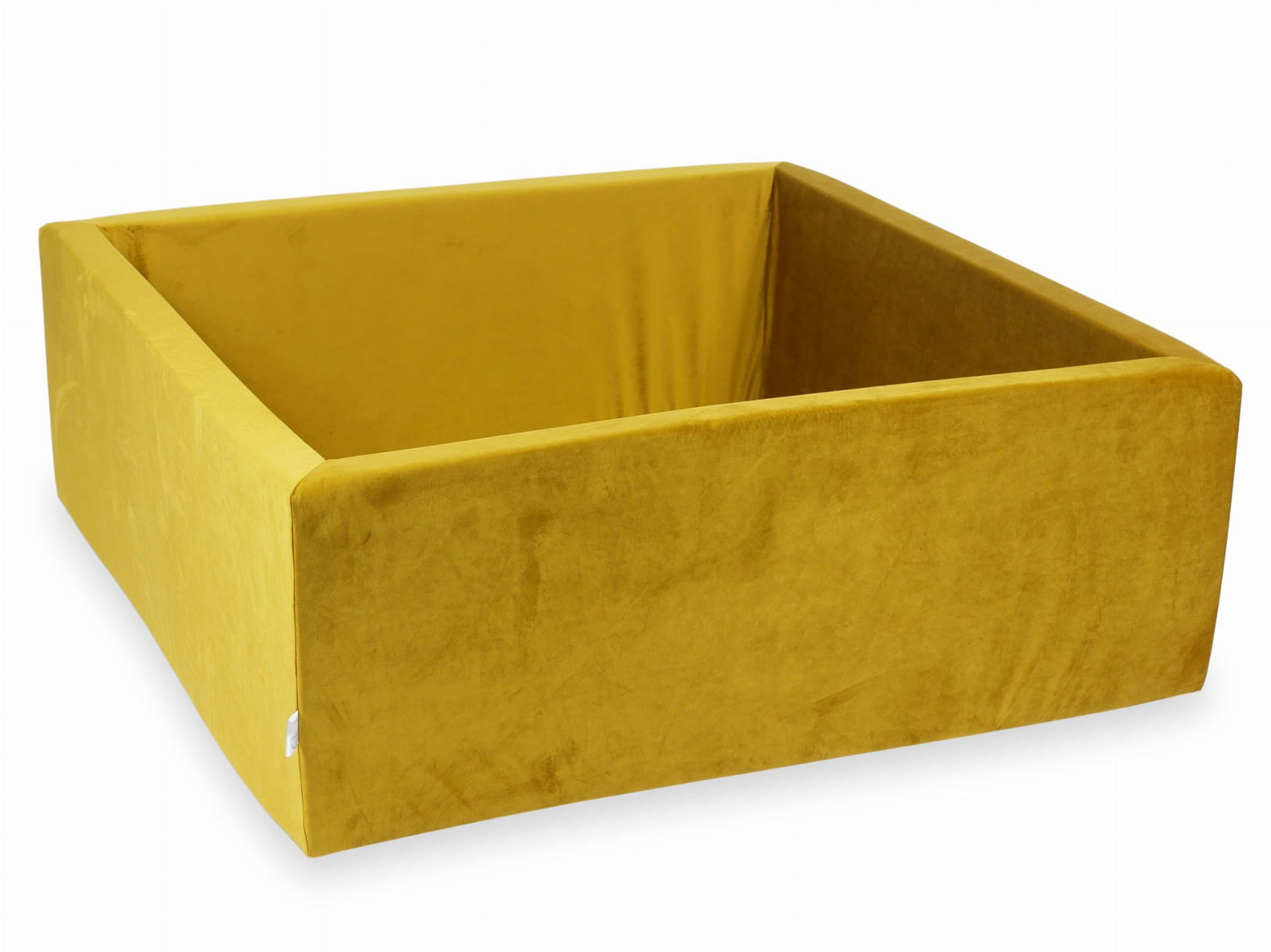 Bällebad aus goldenem Samt, 110 x 110 x 40 cm (Bälle nicht enthalten)