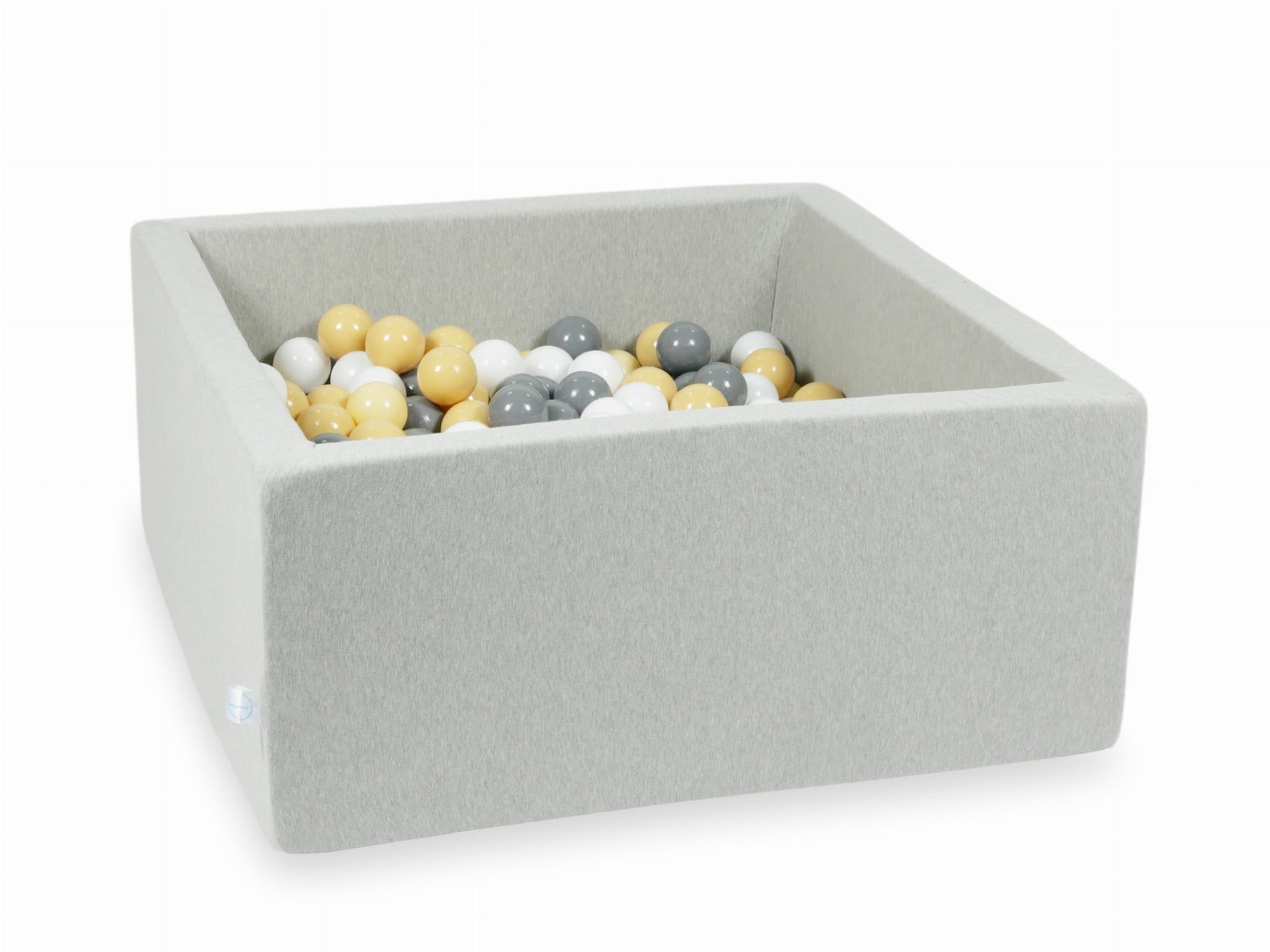 90x90x40 hellgraues Bällebad mit 400 Bällen (beige, grau, weiß)