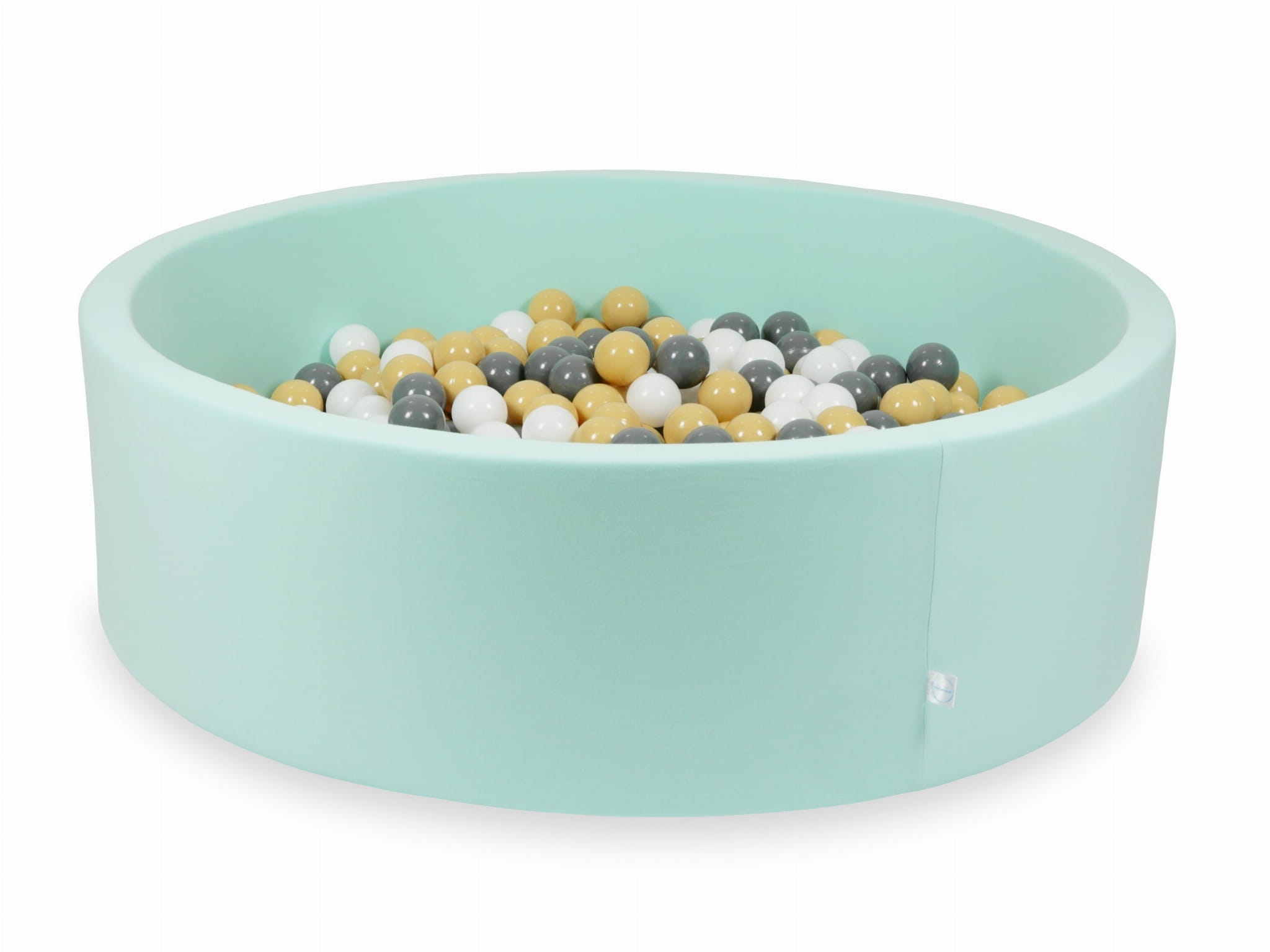 Bällebad 130x40 mintgrün mit 700 Bällen (beige, grau, weiß)