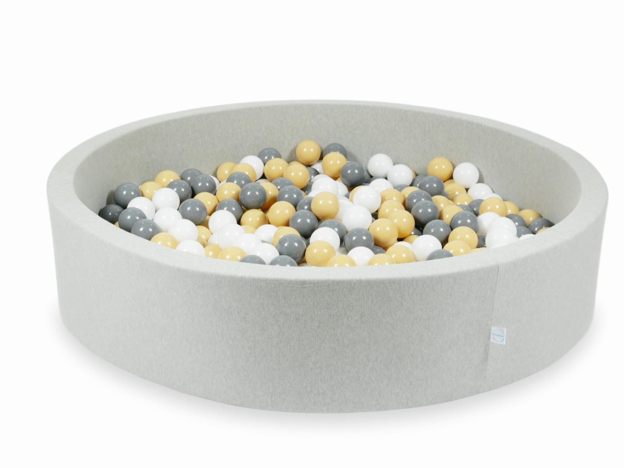 130x30 hellgraues Bällebad mit 600 Bällen (beige, grau, weiß)
