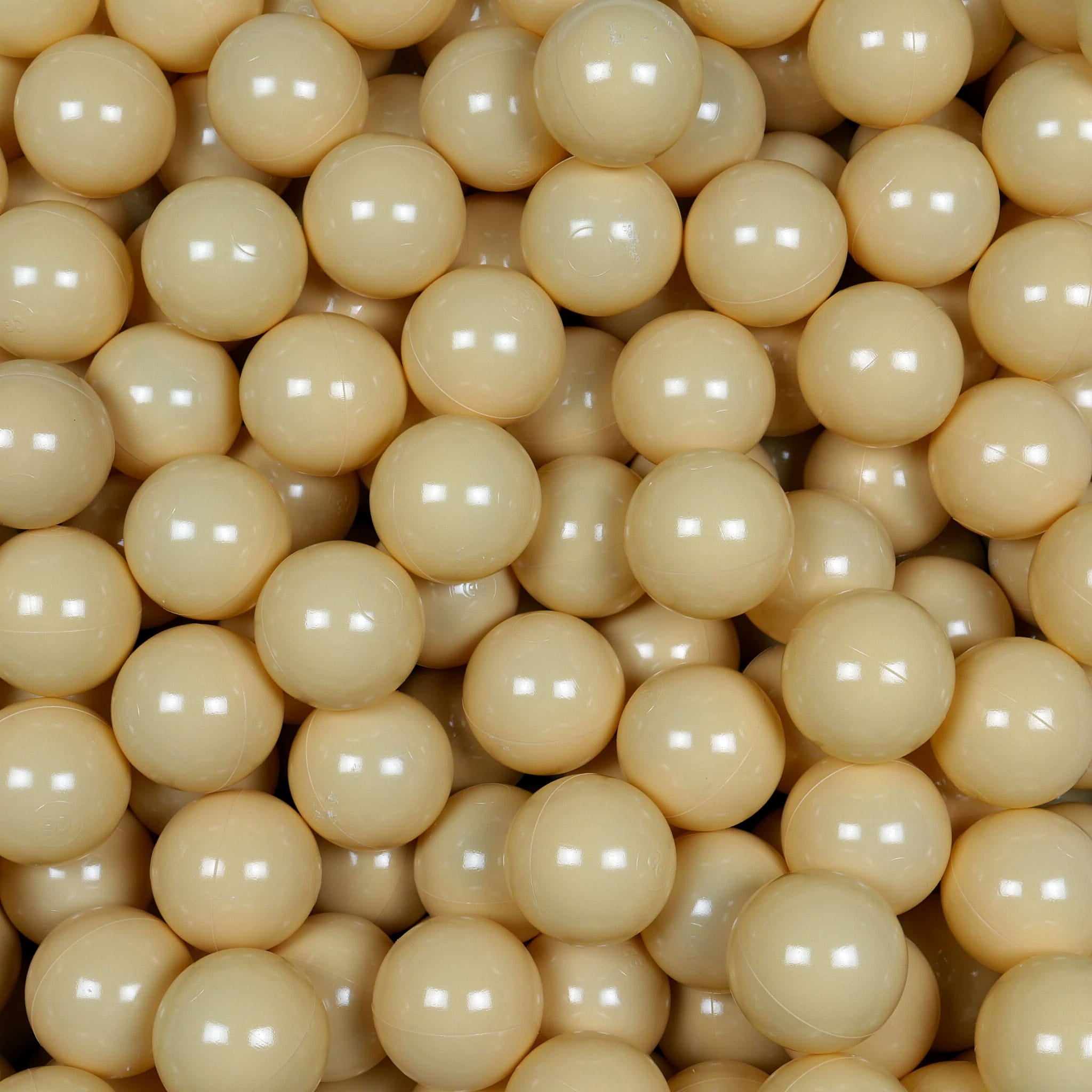 200 beige Spielbälle, 7 cm Durchmesser