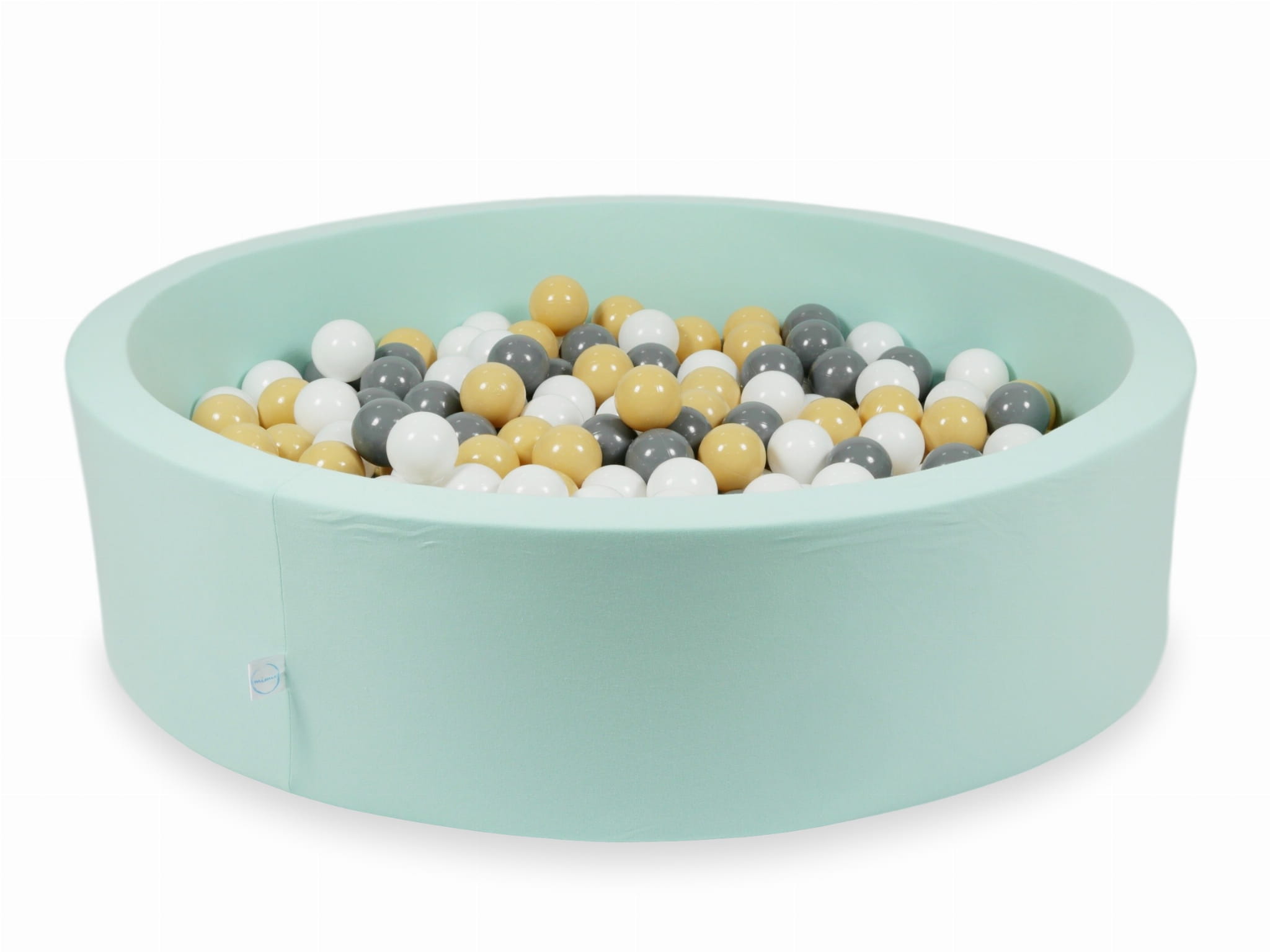 Bällebad 110x30 mintgrün mit 400 Bällen (beige, grau, weiß)