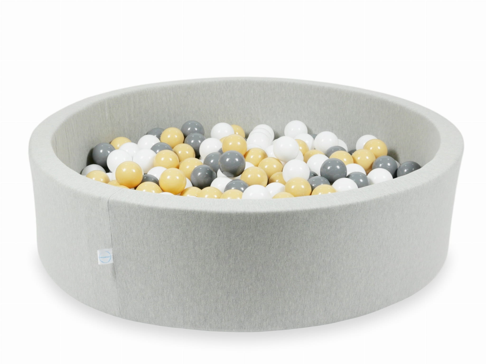 110x30 hellgraues Bällebad mit 400 Bällen (beige, grau, weiß)