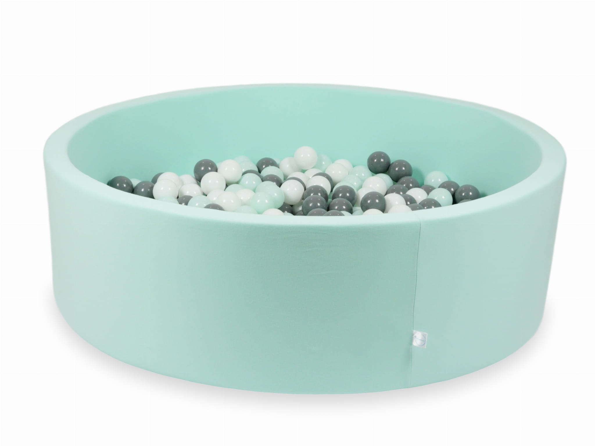 Bällebad 130x40 mintgrün mit 700 Bällen (weiß, grau, hellmintgrün)