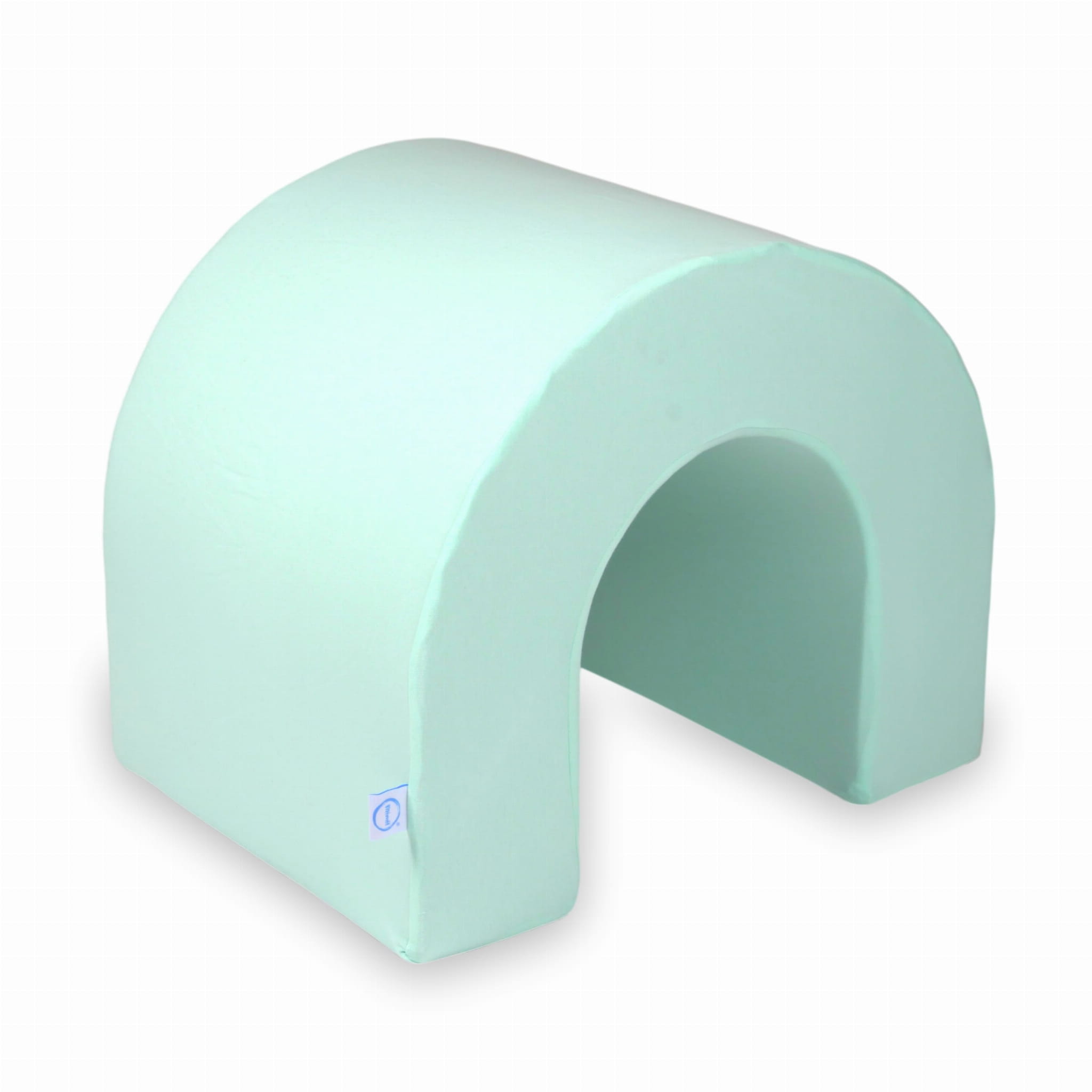 Minzfarbener Schaumstofftunnel für den Spielbereich