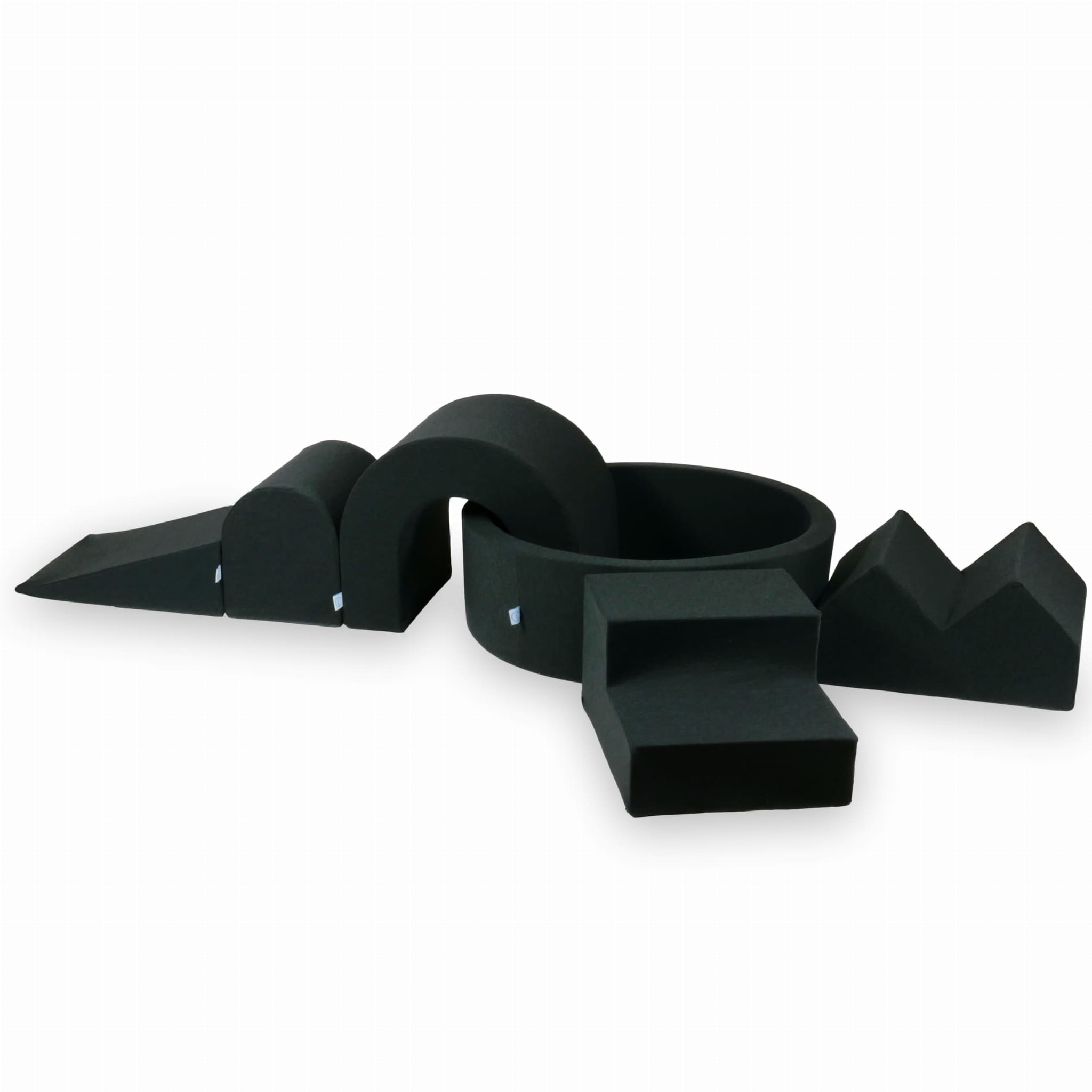 Schaumstoff-Spielbereich mit rundem Pool (90 x 30 cm), Graphitfarbe + 5 Elemente (Bälle nicht enthalten)