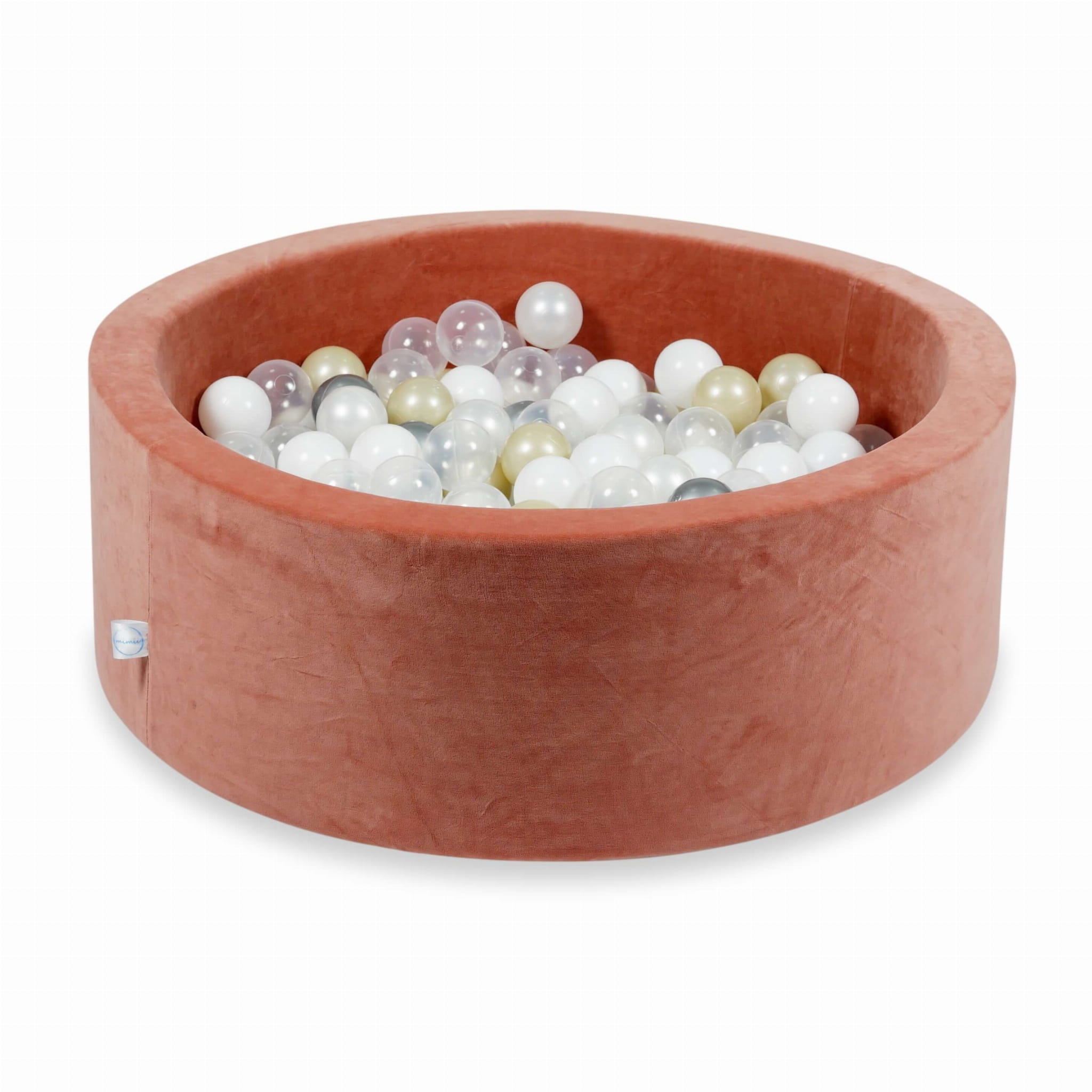 90x30 Velvet Soft Canyon Ton-Bällebad mit 200 Bällen (Roségold, Beige, Hellgold)