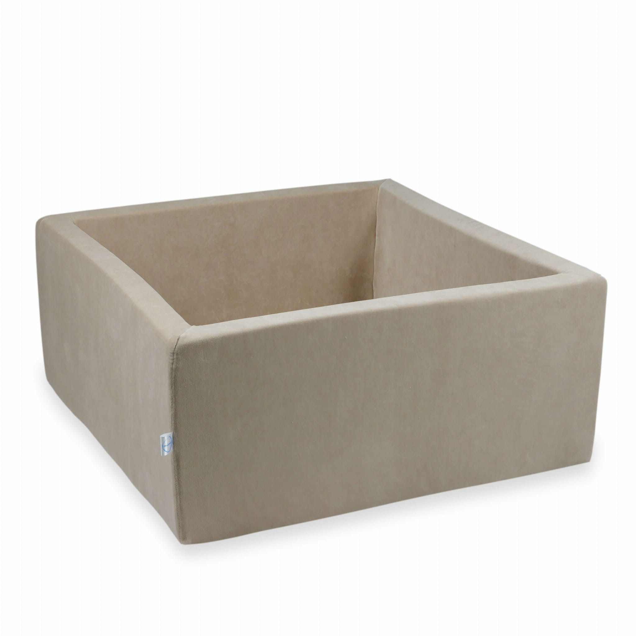 Bällebad 90x90x40 cm, samtweich beige, ohne Bälle