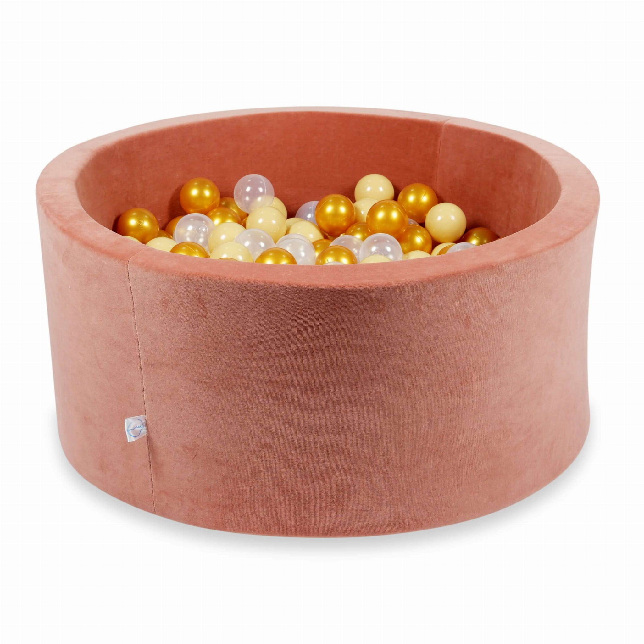 90x40 Velvet Soft Canyon Ton-Bällebad mit 300 Bällen (hellgold, irisierend, antikgold)