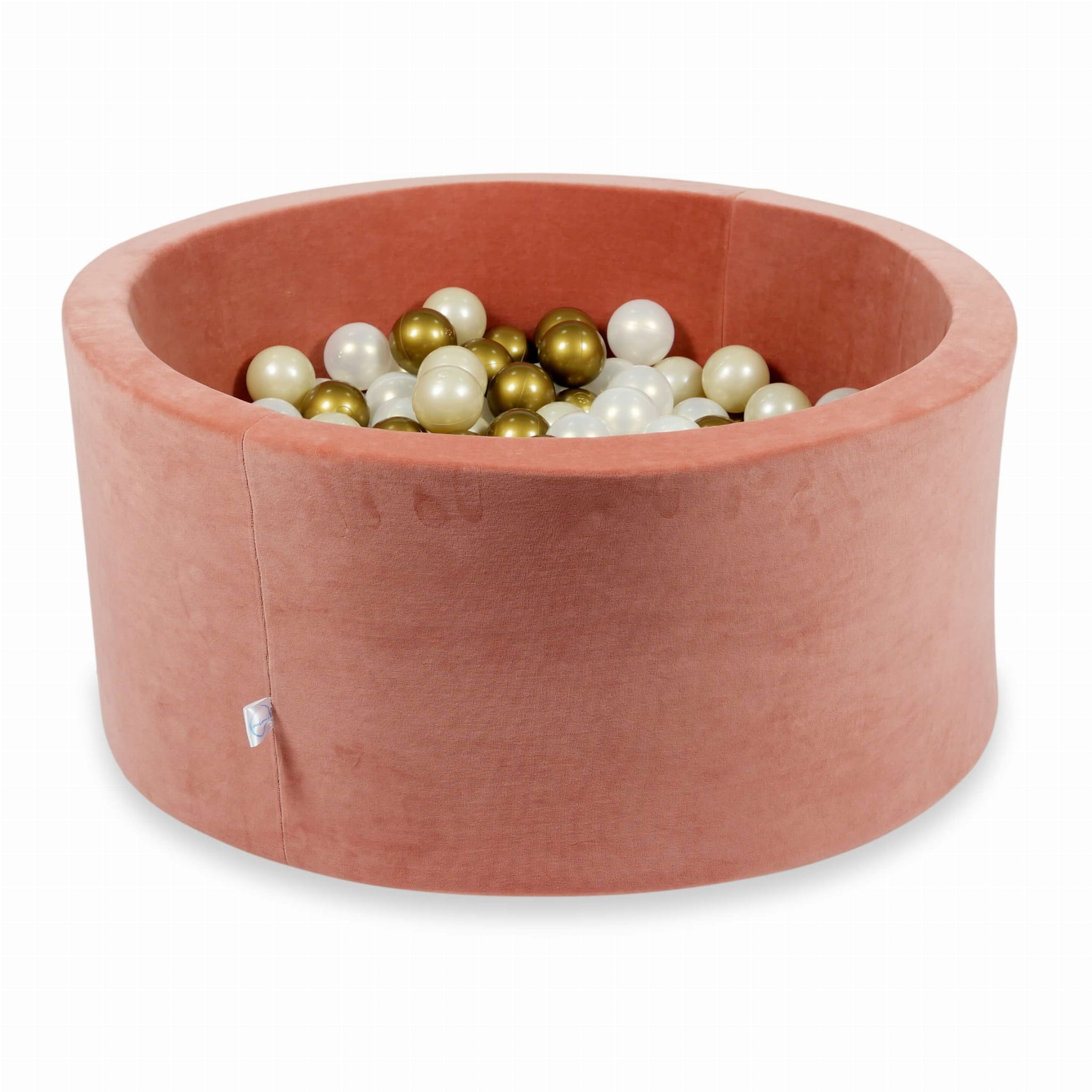 90x40 Velvet Soft Canyon Ton-Bällebad mit 300 Bällen (gold, beige, transparent)