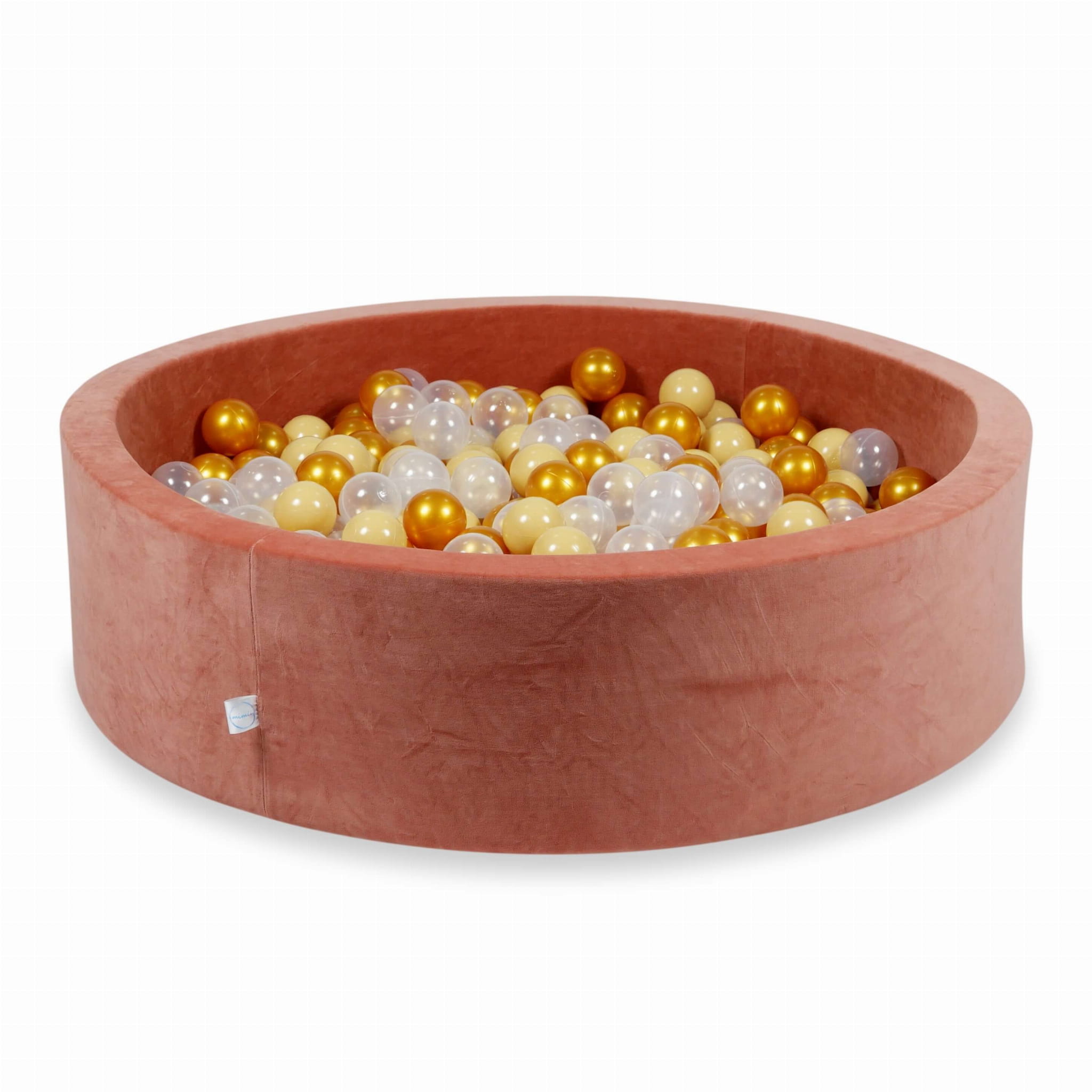 110x30 Velvet Soft Canyon Ton-Bällebad mit 400 Bällen (hellgold, irisierend, antikgold)