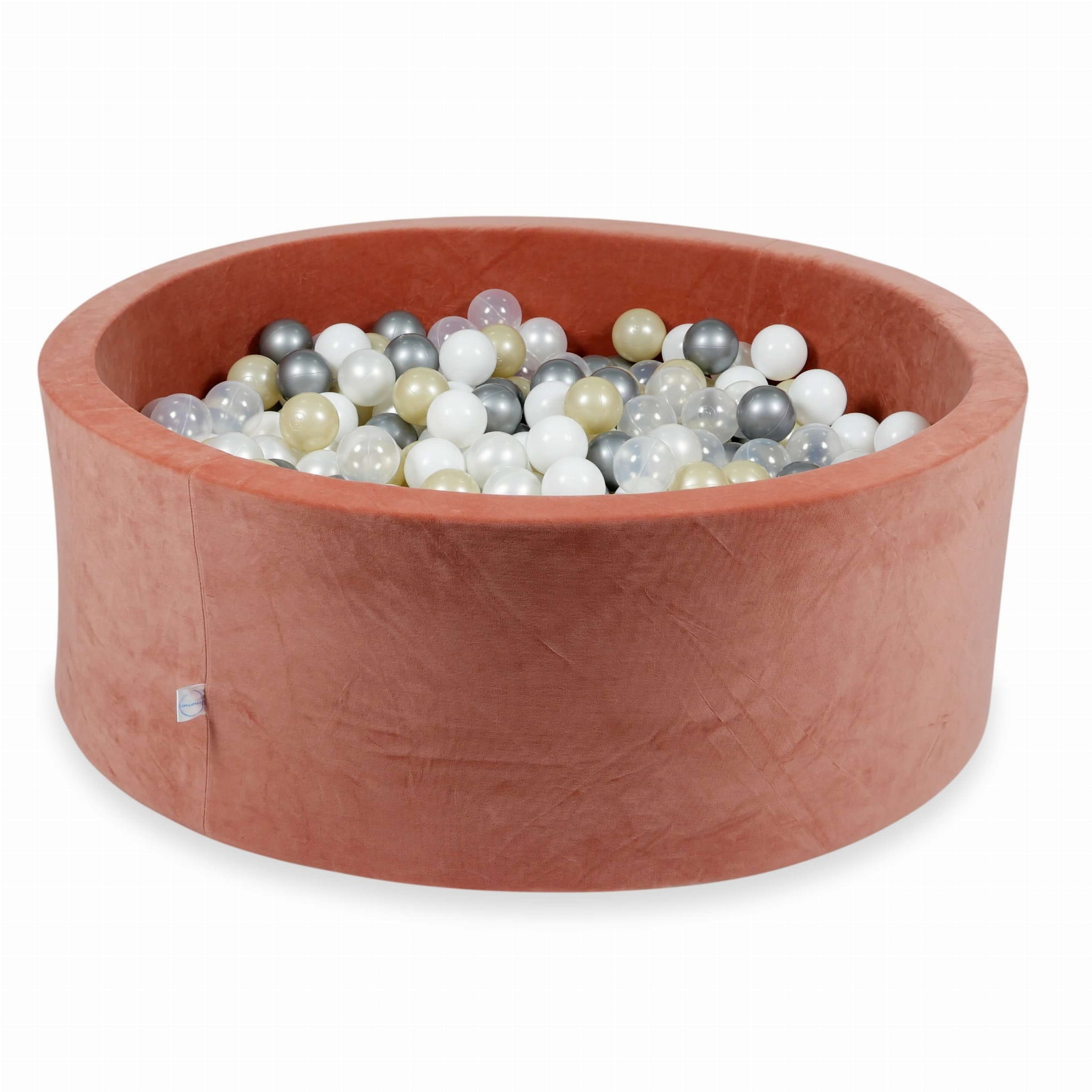110x40 Velvet Soft Canyon Ton-Bällebad mit 500 Bällen (Roségold, Beige, Hellgold)