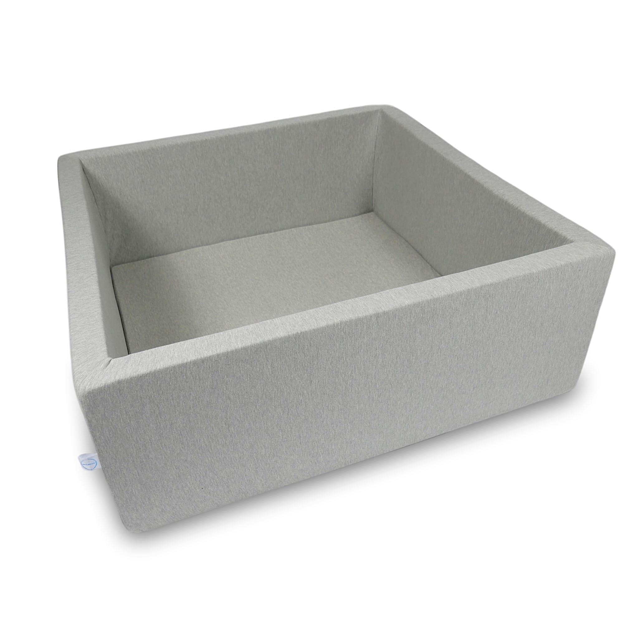 Bällebad 110x110x40cm hellgrau ohne Bälle