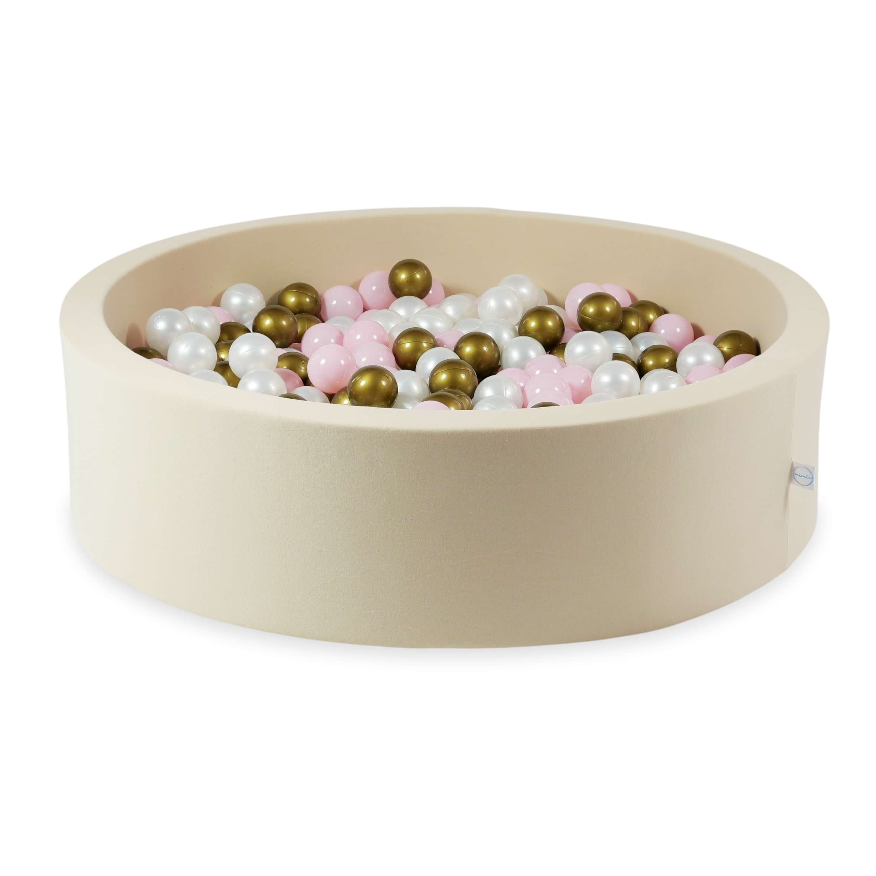 Piscine à balles en beige 110x30 cm avec 400 balles