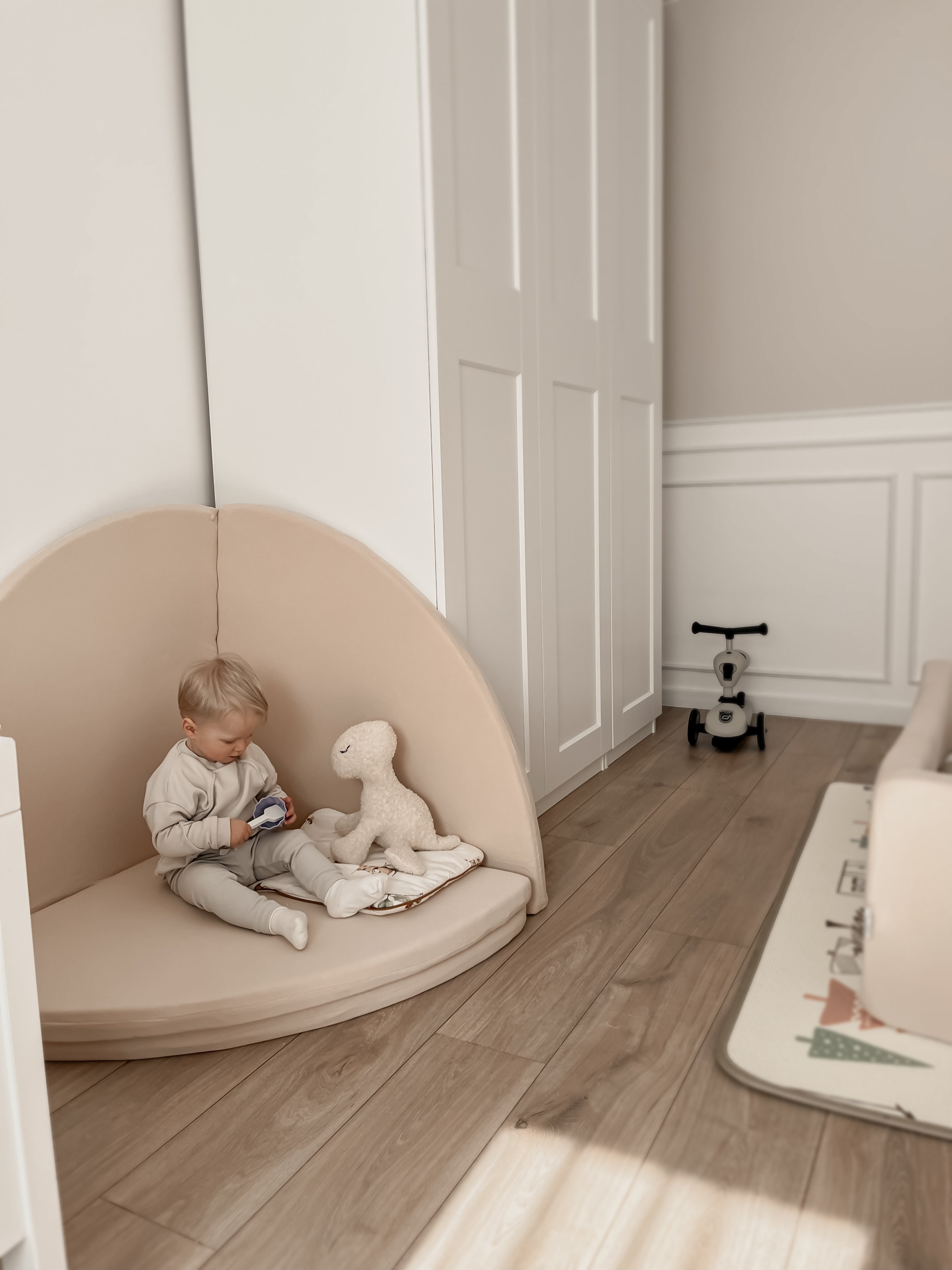 Runde Babyspielmatte (160 cm Durchmesser) aus Jersey