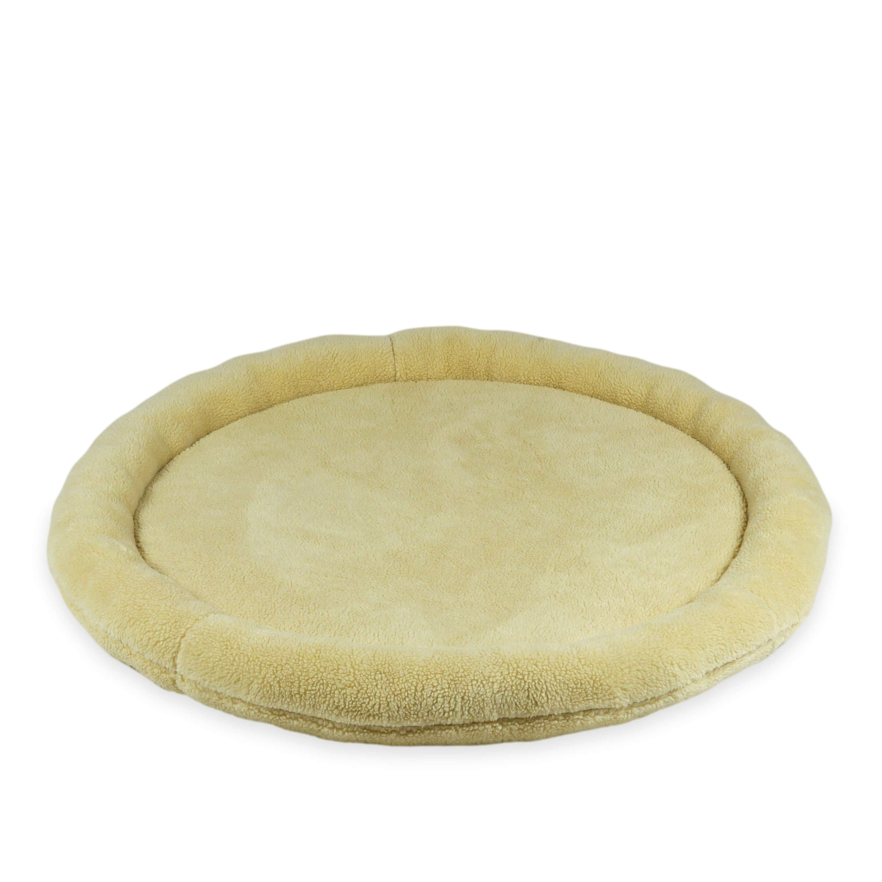 Babynest-Spielmatte 120 cm in beigefarbenem Teddyfell