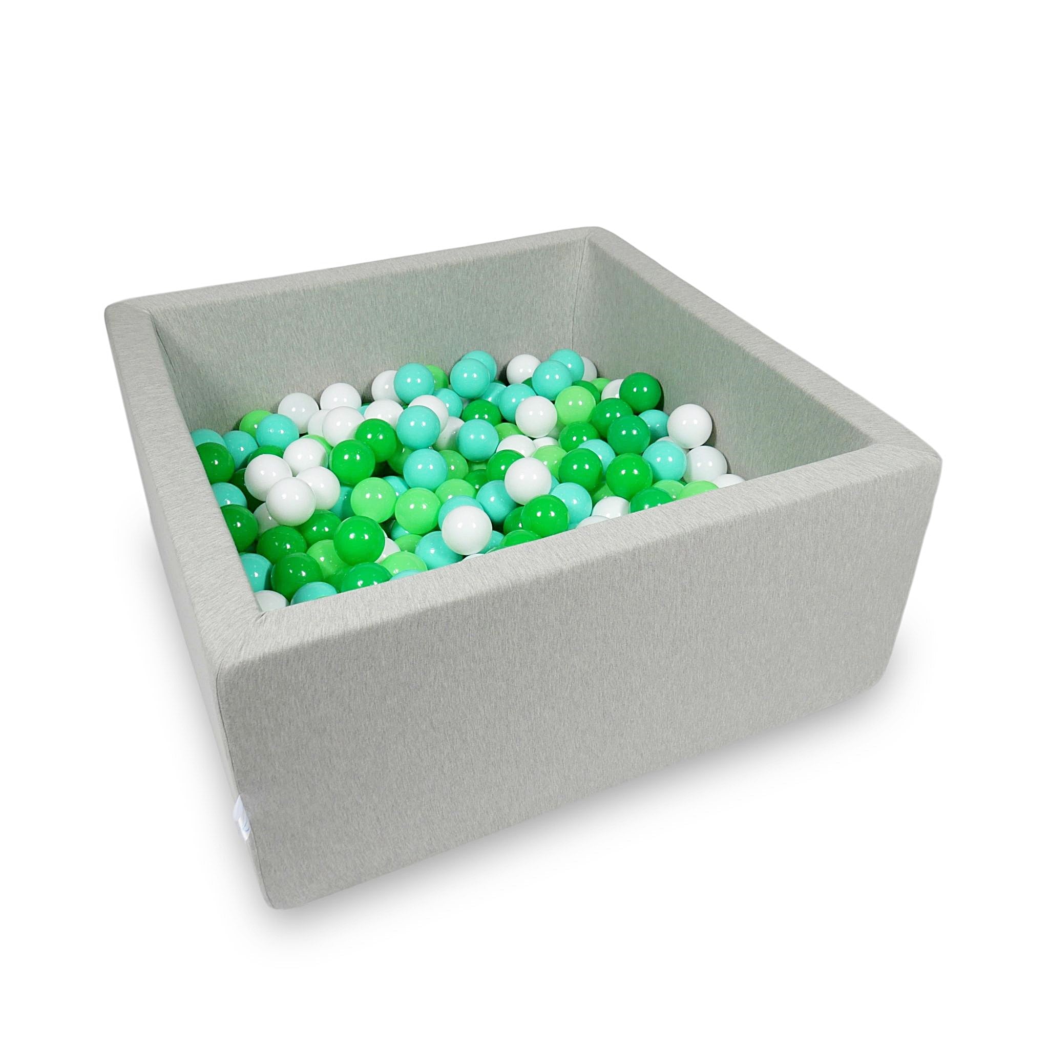 Piscine à balles carrée 90x90x40 cm en Gris clair, 400 balles