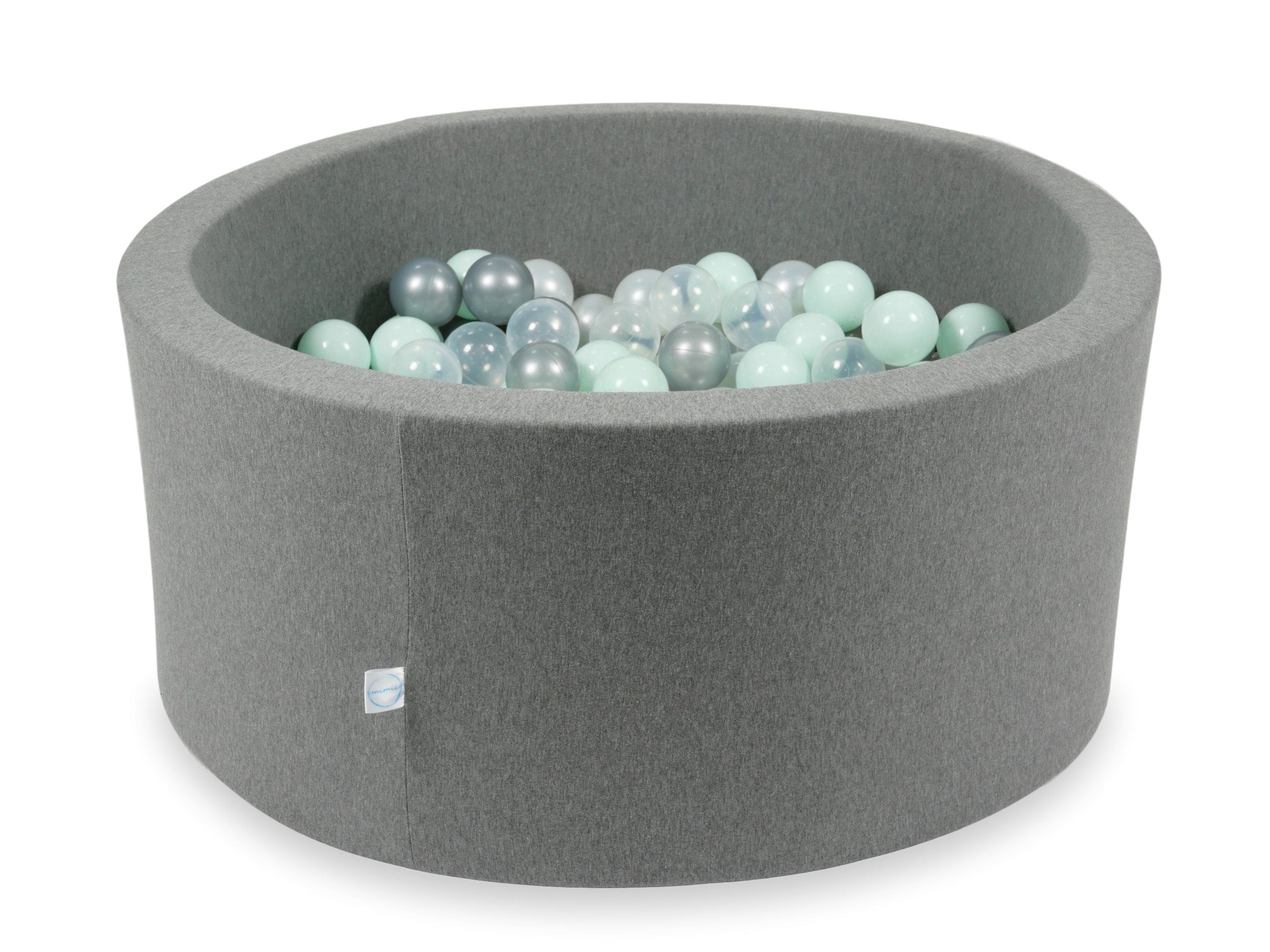 Piscine à balles en gris  90x40 cm avec 300 balles