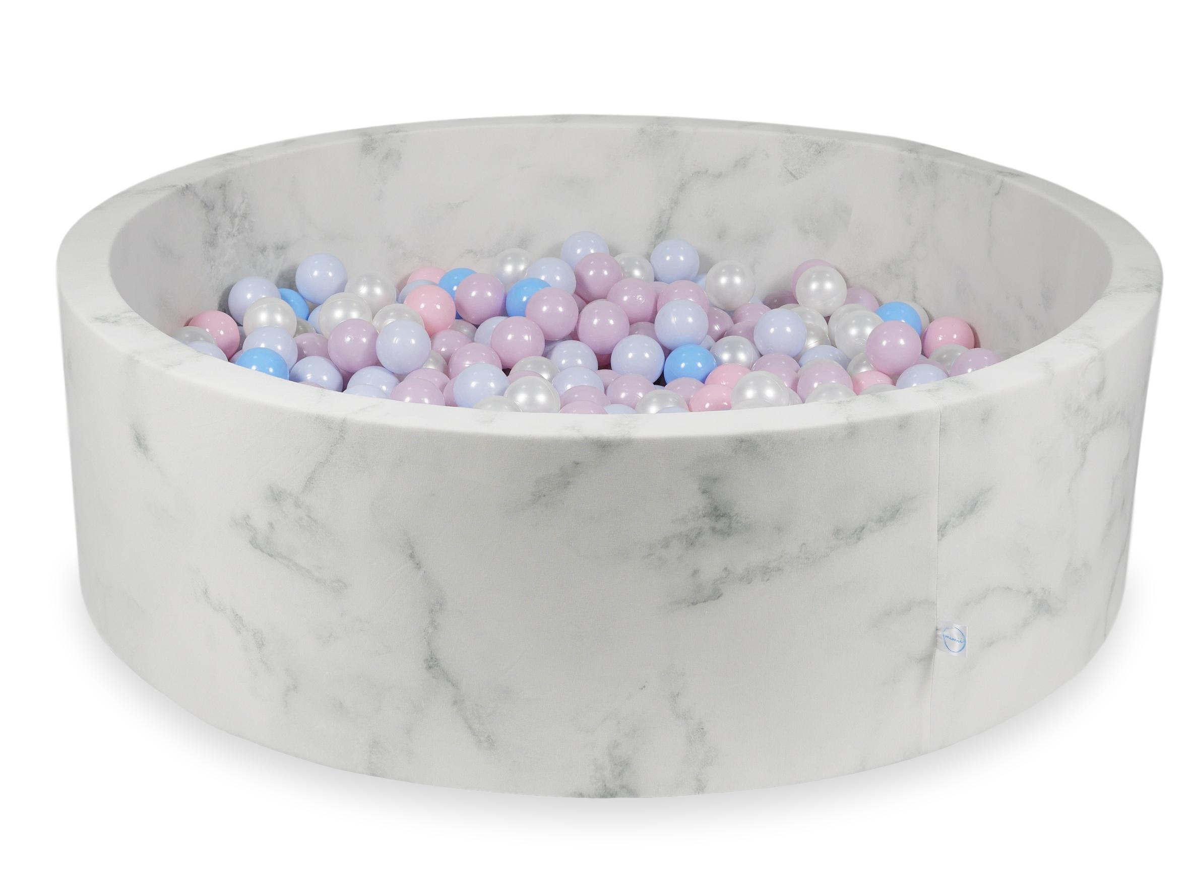Piscine à balles en velours Marble 130x40 cm avec 700 balles