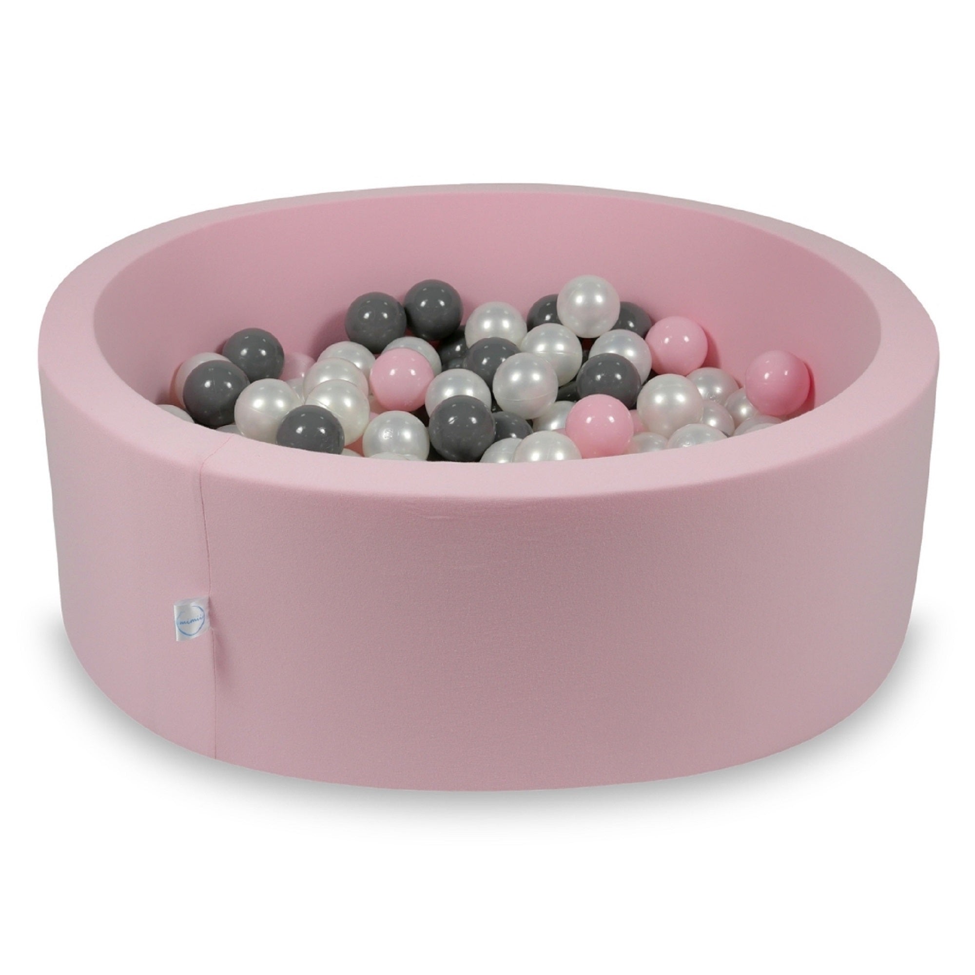 Schaumstoffspielbereich mit rundem, lilafarbenem Pool (90 x 30 cm) + 5 Spielelementen + 200 Bällen