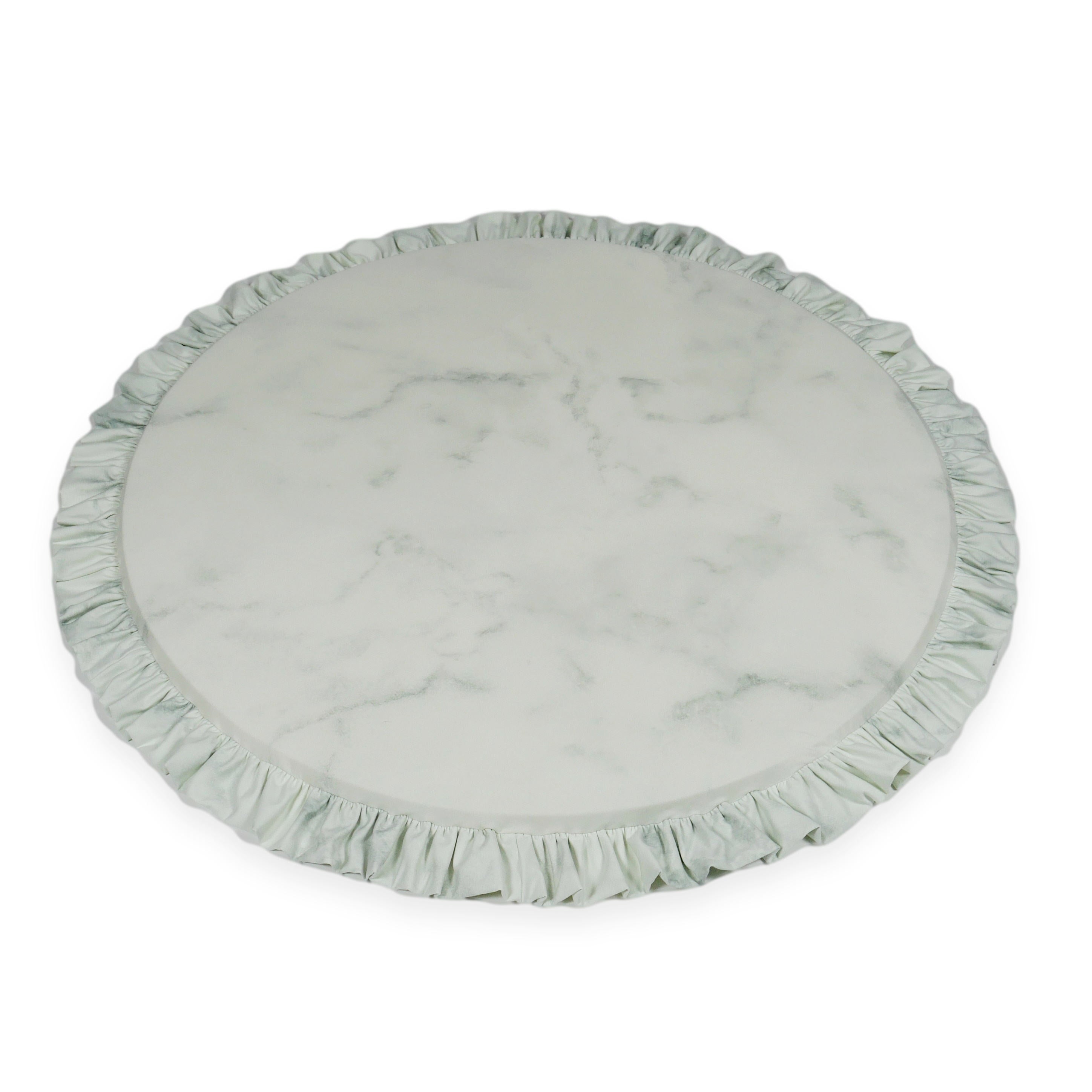 Runde Babyspielmatte 100 cm mit Jersey-Rüsche