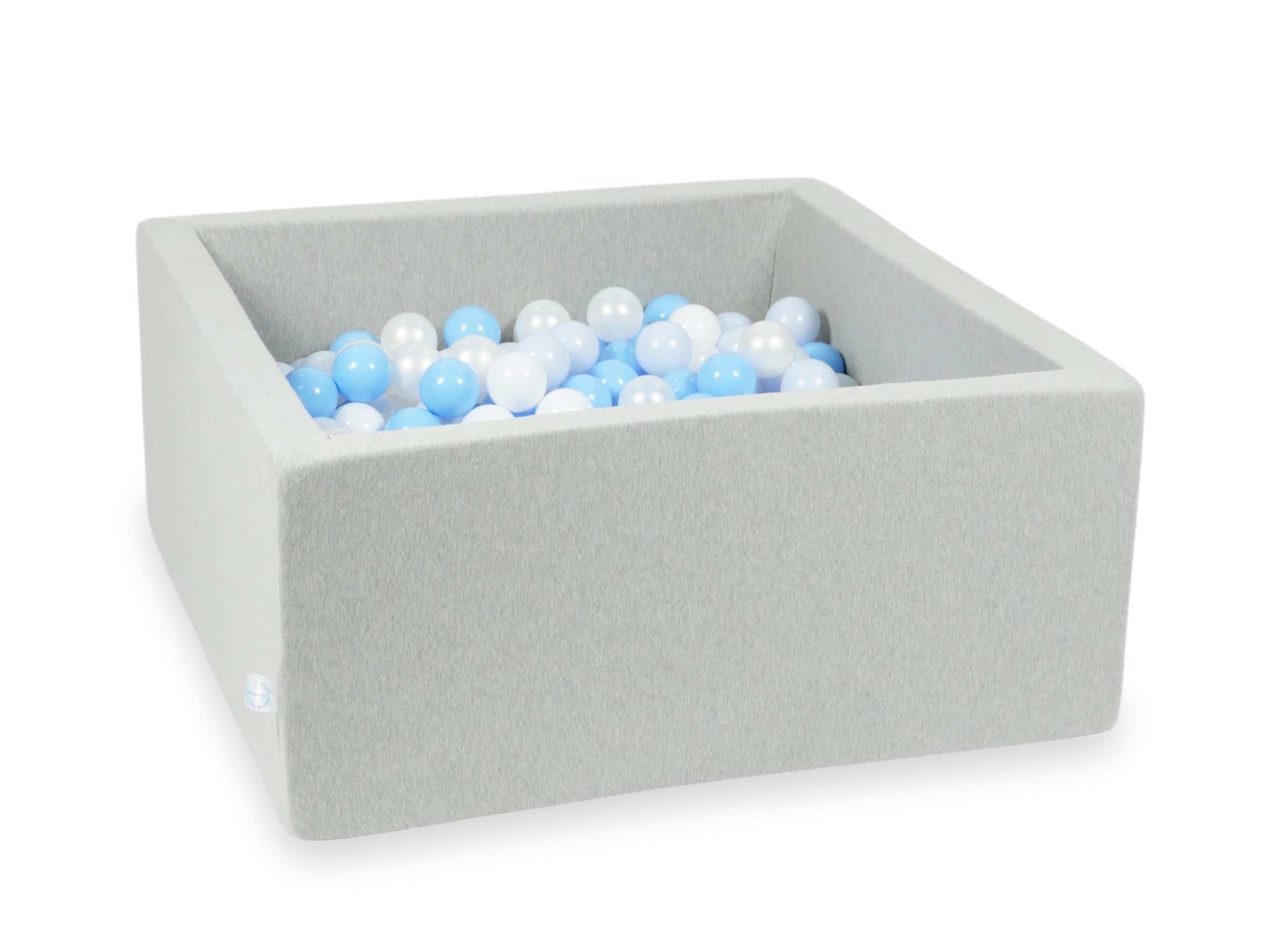 Piscine à balles carrée 90x90x40 cm en Gris clair, 400 balles