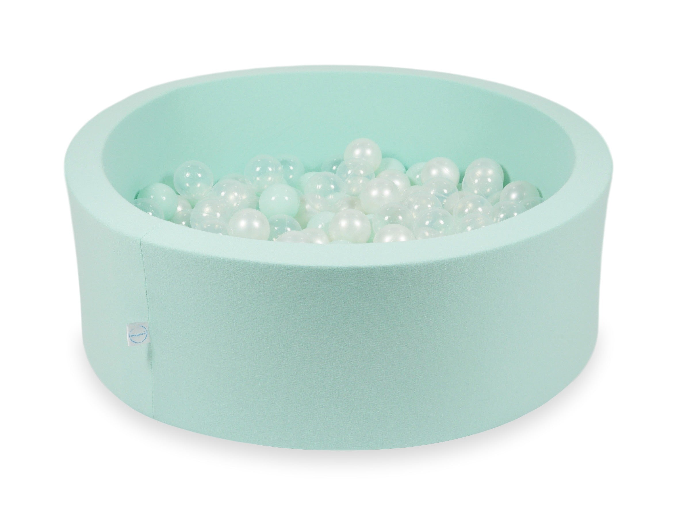Schaumstoffspielbereich mit rundem, lilafarbenem Pool (90 x 30 cm) + 5 Spielelementen + 200 Bällen
