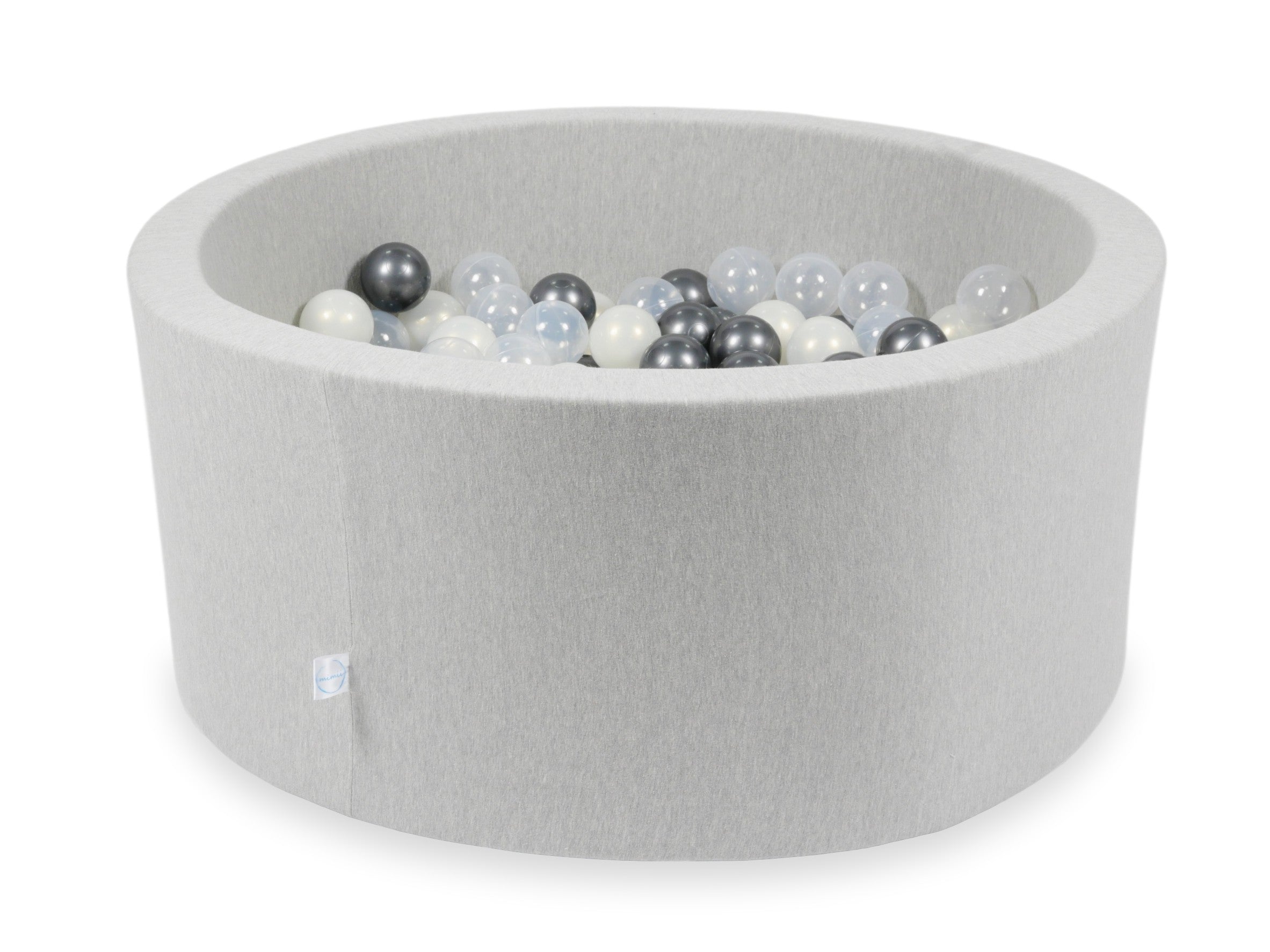 Piscine à balles en gris clair 90x40 cm avec 300 balles