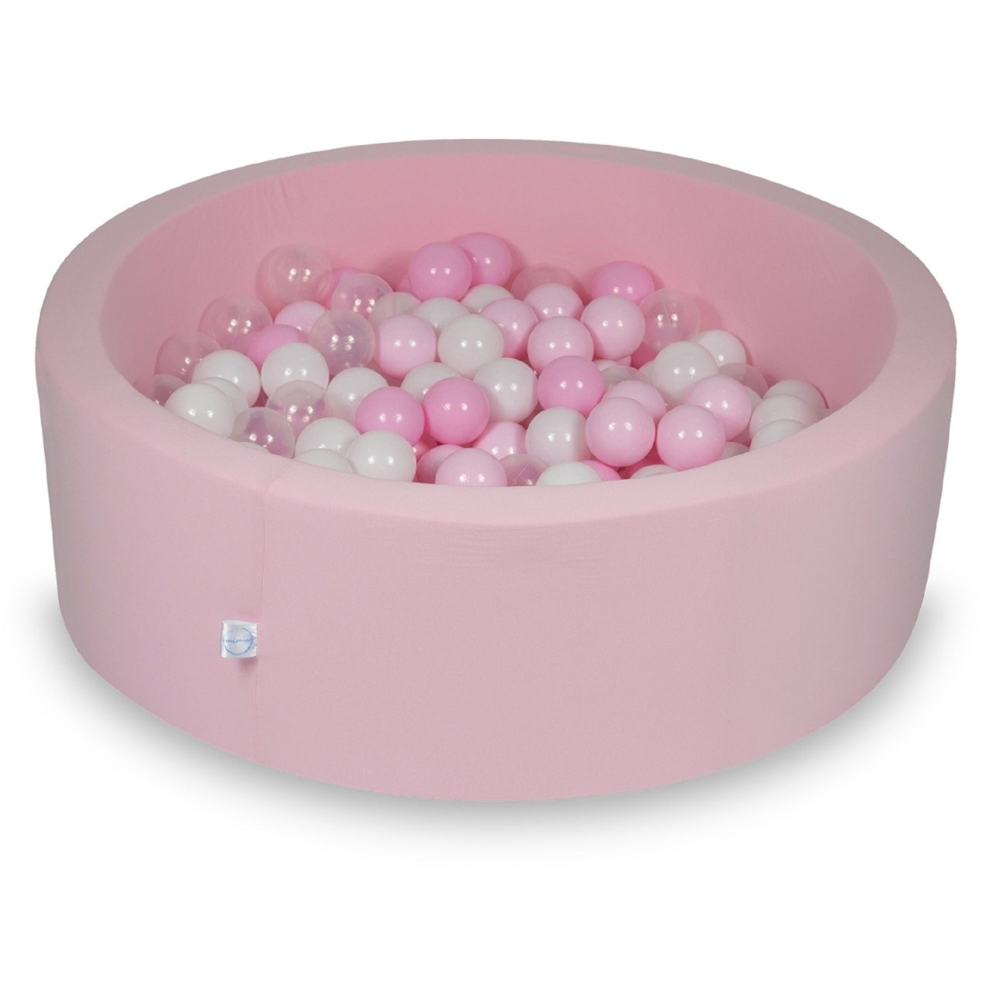 Schaumstoffspielbereich mit rundem, lilafarbenem Pool (90 x 30 cm) + 5 Spielelementen + 200 Bällen