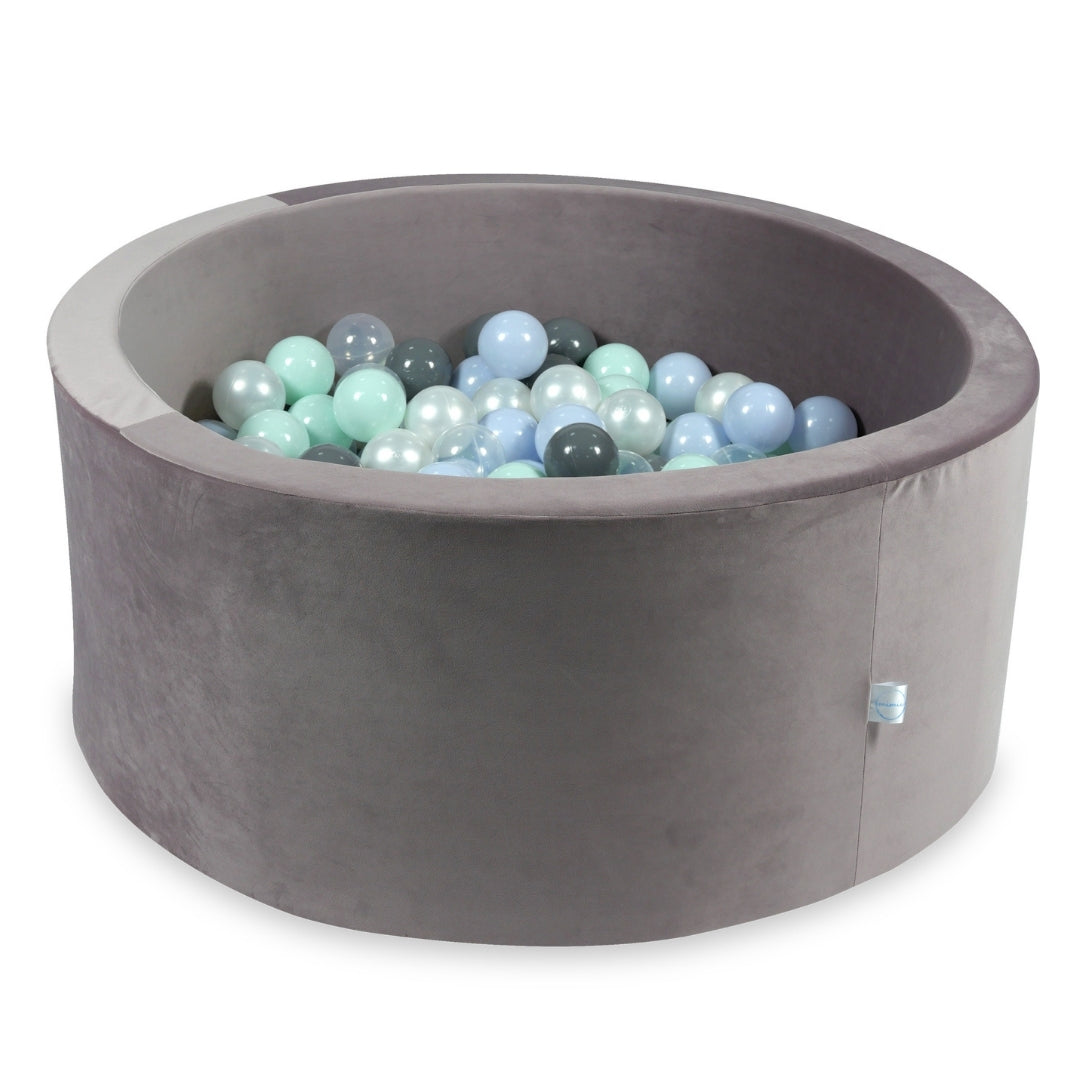 Piscine à balles en velours velvet lilac 90x40 cm avec 300 balles