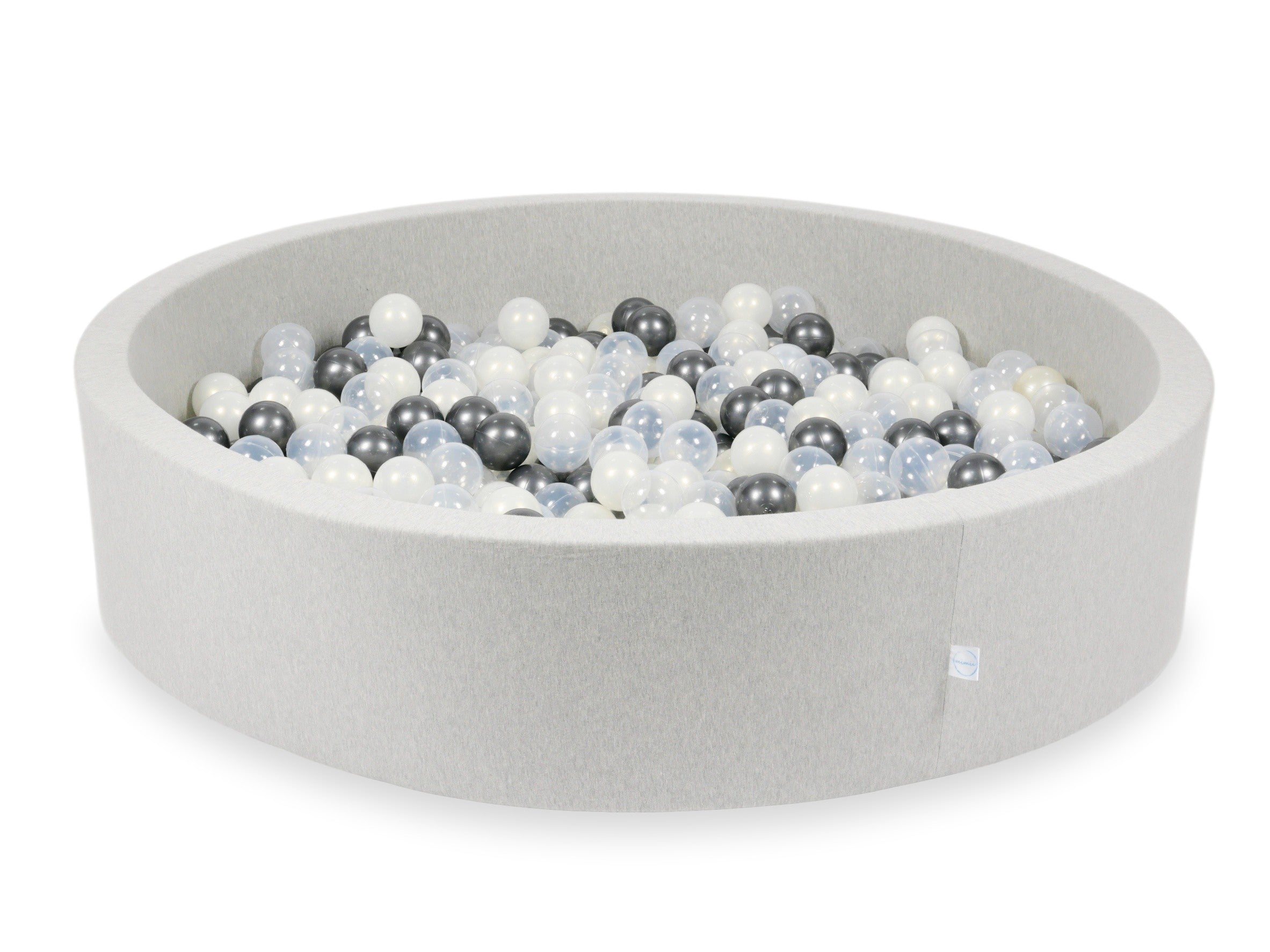 Piscine à balles en gris clair 130x30 cm avec 600 balles