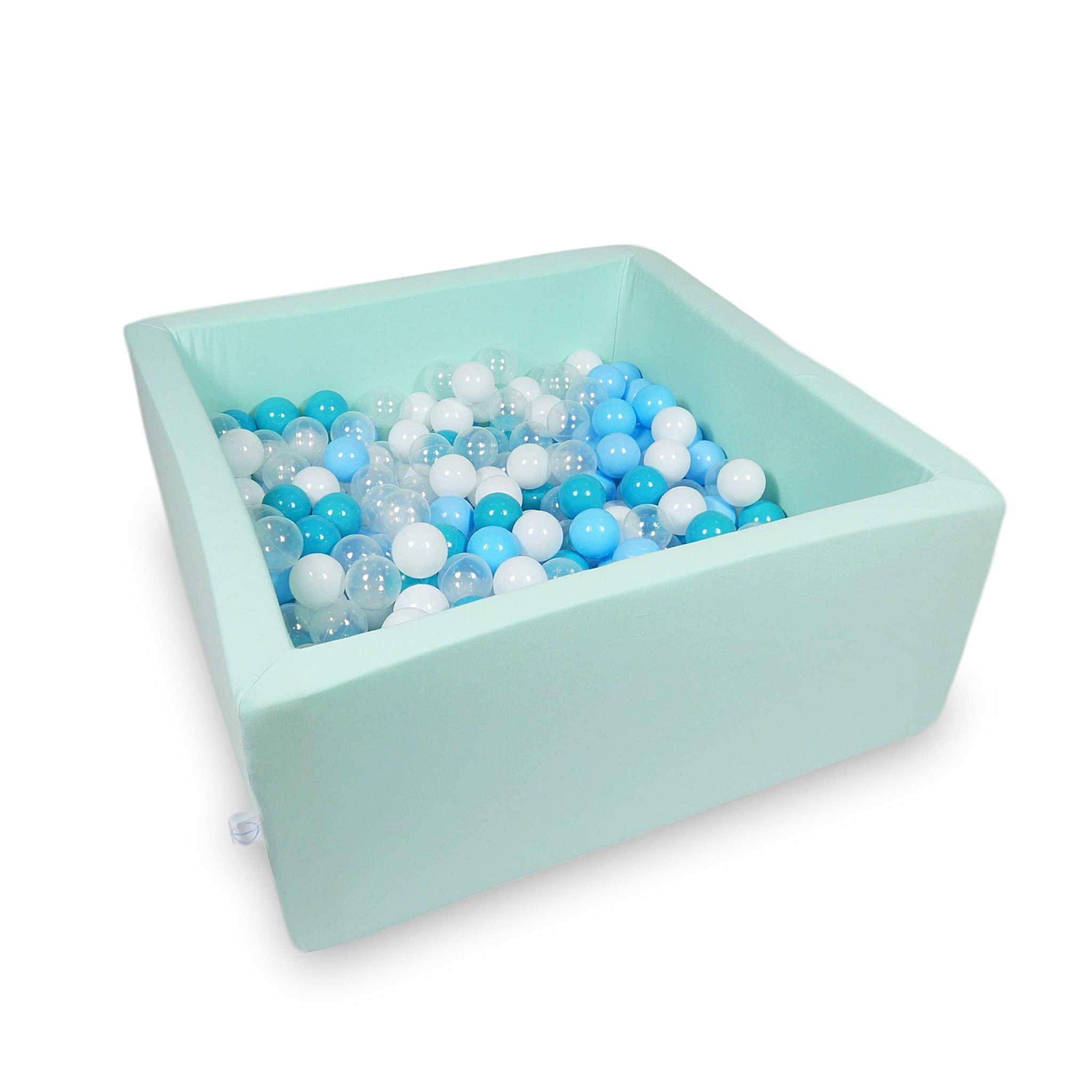 Piscine à balles carrée 90x90x40 cm en Menthe, 400 balles
