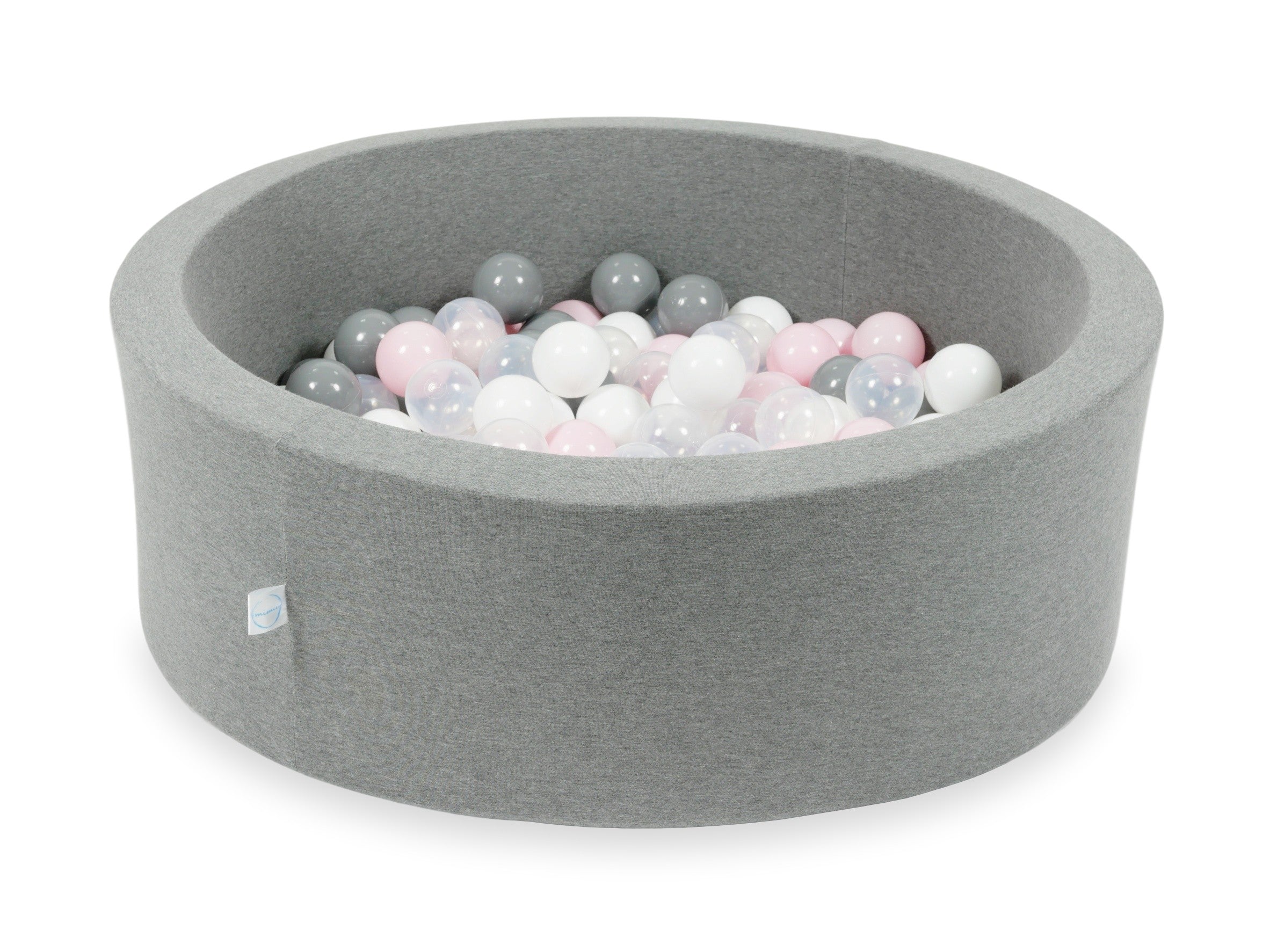 Schaumstoffspielbereich mit Hügel und kleinem grauen Pool + 100 Bälle (metallic türkis, türkis, grau, weiß)