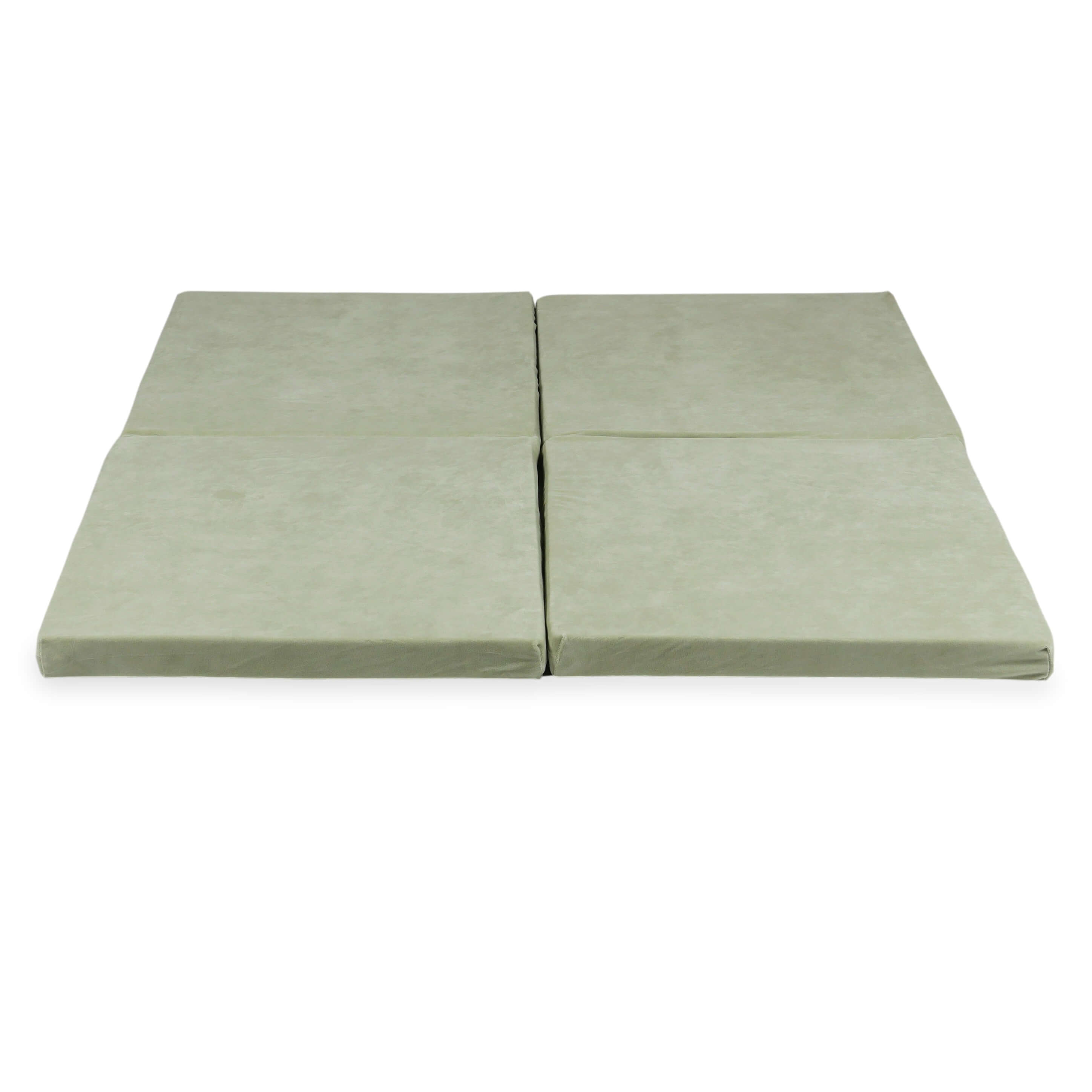 Quadratische, faltbare Babyspielmatte 120 x 120 cm aus weichem Samt