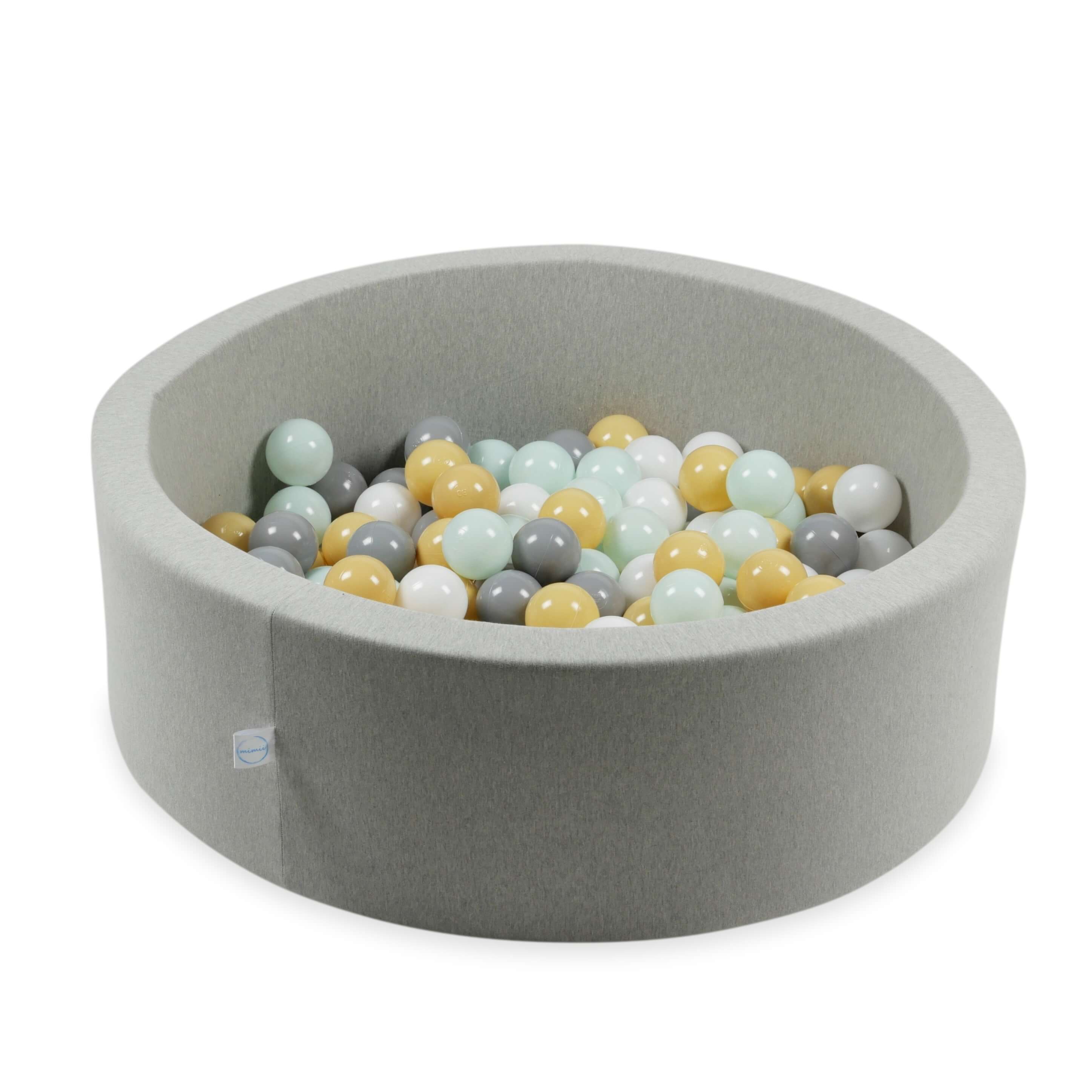 25 Spielbälle, 7 cm Durchmesser, weiß, hellgrün, grau, beige