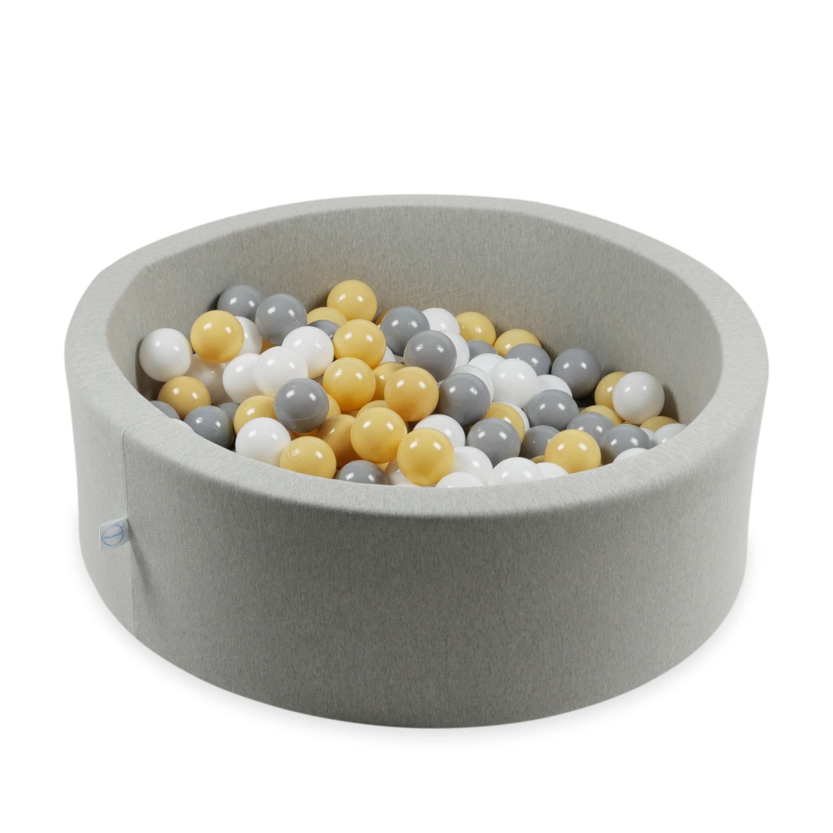 Spielbälle mit 7 cm Durchmesser, 150 Stück, weiß, grau, beige